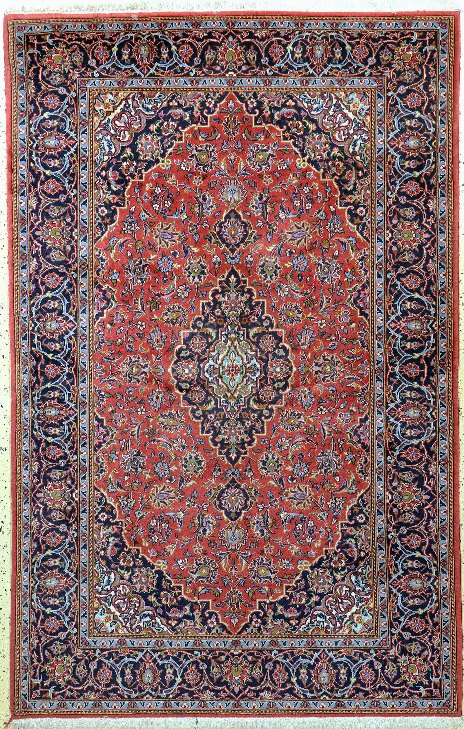 Kashan cork fine, Persia, late 20th century, corkwool: Kashan cork fine, Persia, late 20th century, corkwool with silk, approx. 215 x 140 cm, condition: 2. Rugs, Carpets & Flatweaves
