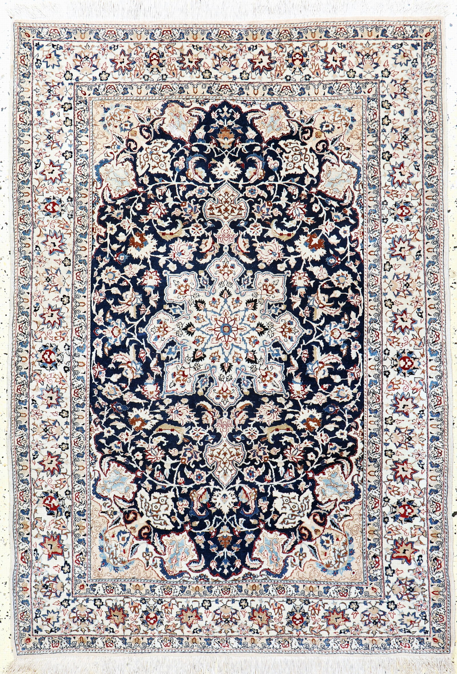 Nain#'Tudeschk#'fine, Persia, early 20th century: Nain#'Tudeschk#'fine, Persia, early 20th century, corkwool with silk, approx. 160 x 113cm, approx. 1.0 million kn/sm, condition: 2. Rugs, Carpets & Flatweaves
