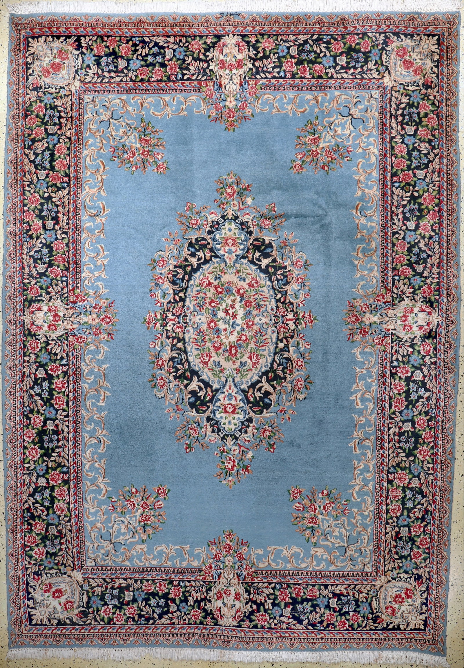 Kirman, Persia, late 20th century, wool on cotton (1 of 11)