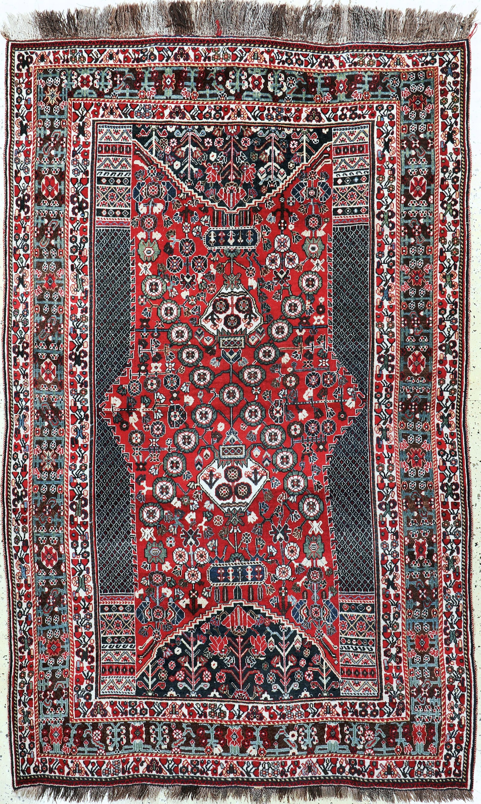 Ghashgai Kashkuli, Persia, mid-20th century, wool on (1 of 8)