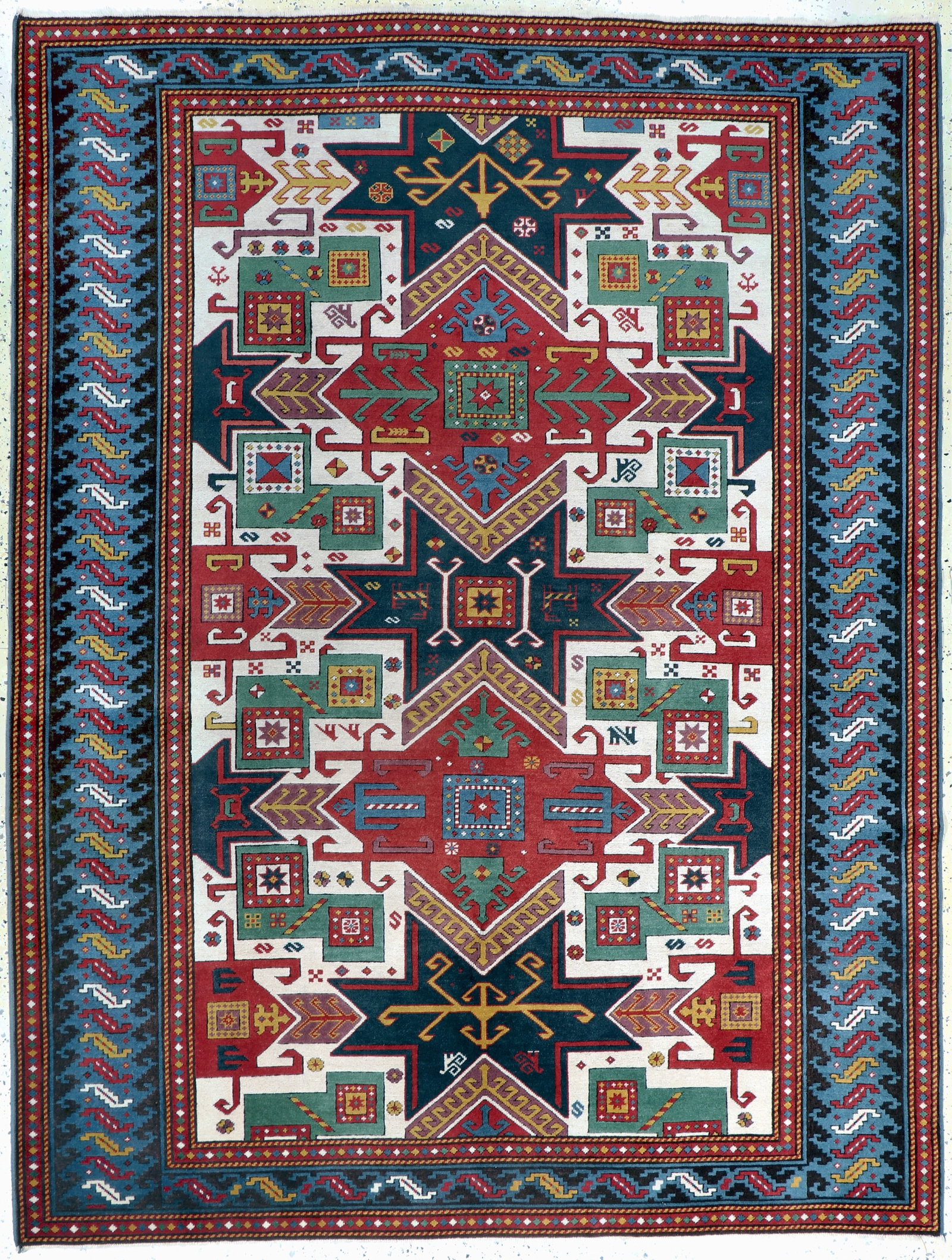 Copy of a #'Star Kazak#', Turkey, late 20th century: Copy of a #'Star Kazak#', Turkey, late 20th century, wool on wool, approx. 265 x 205 cm, condition: 2. Rugs, Carpets & Flatweaves