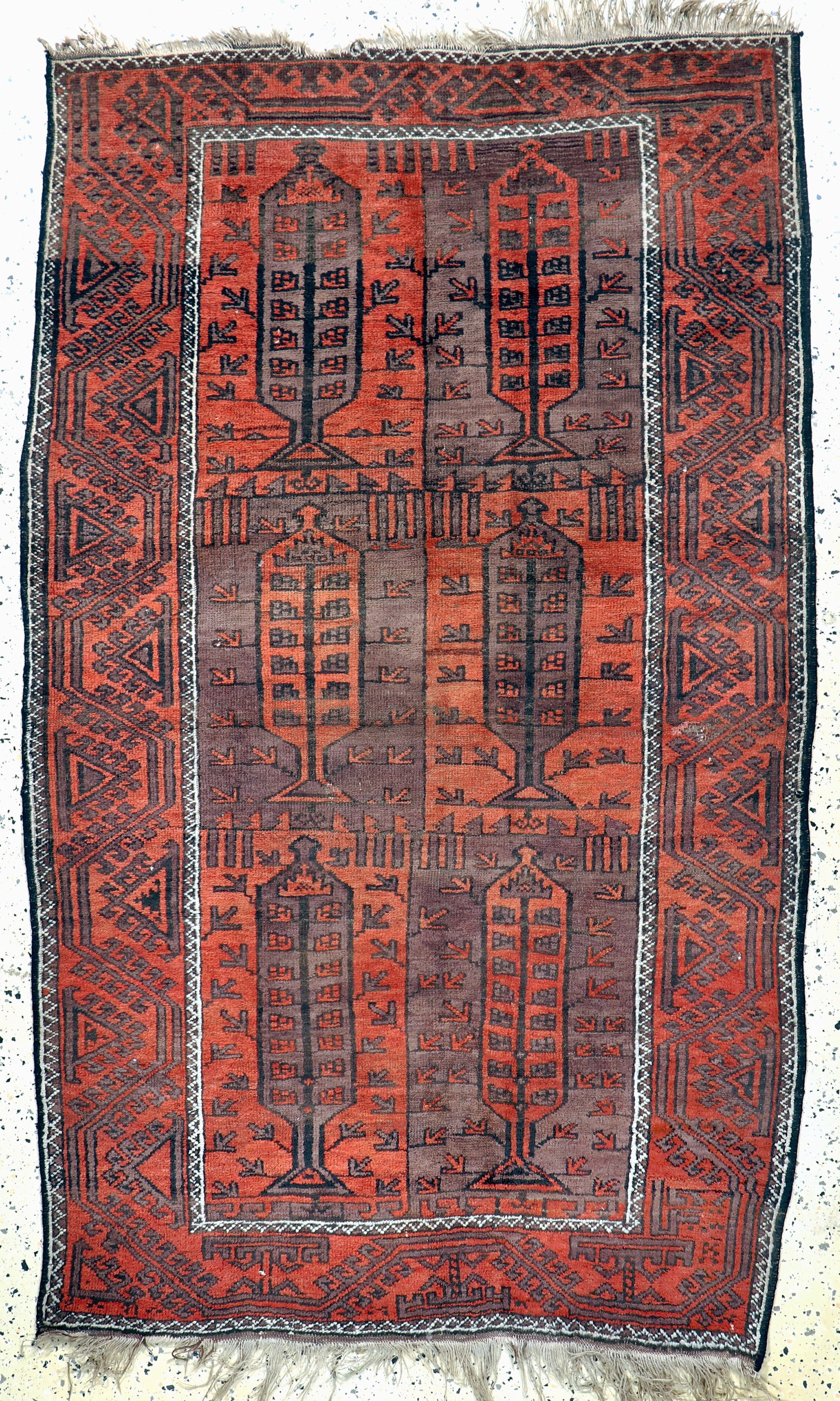 Baloch antique, Persia, 19th century, wool on wool: Baloch antique, Persia, 19th century, wool on wool, approx. 195 x 120 cm, condition: 3-4. Rugs, Carpets & Flatweaves