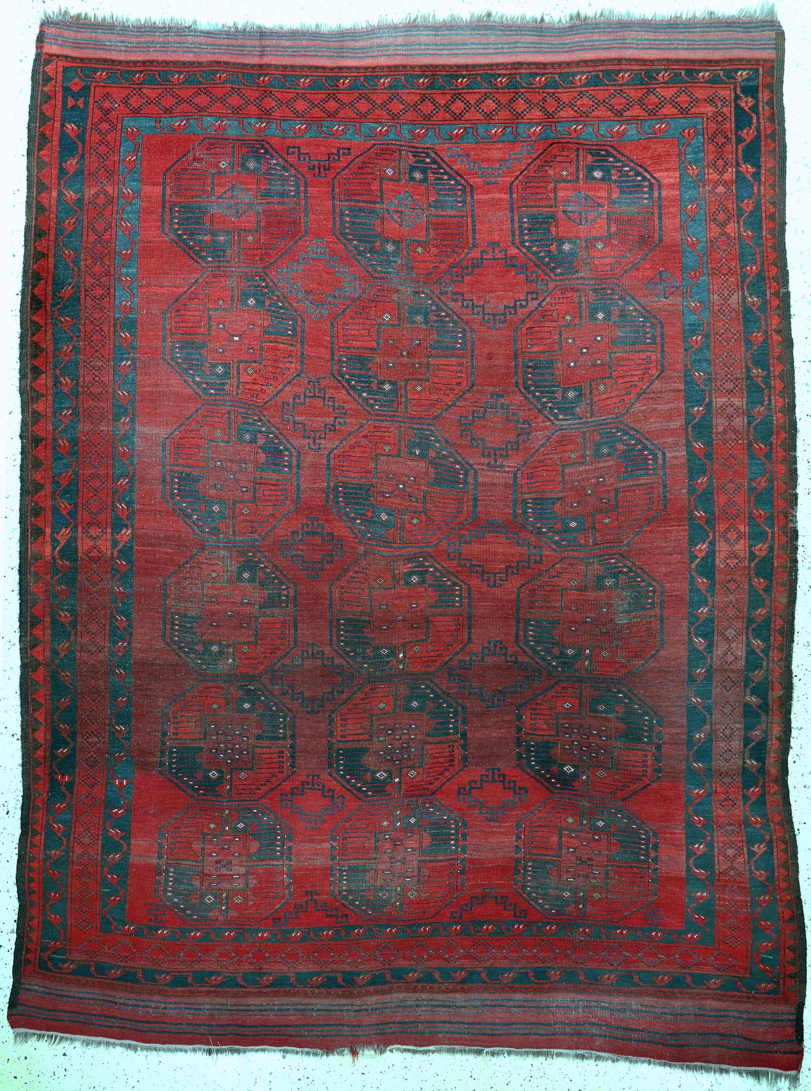 Antique Ersari main carpet, Turkmenistan, 19thcentury (1 of 8)