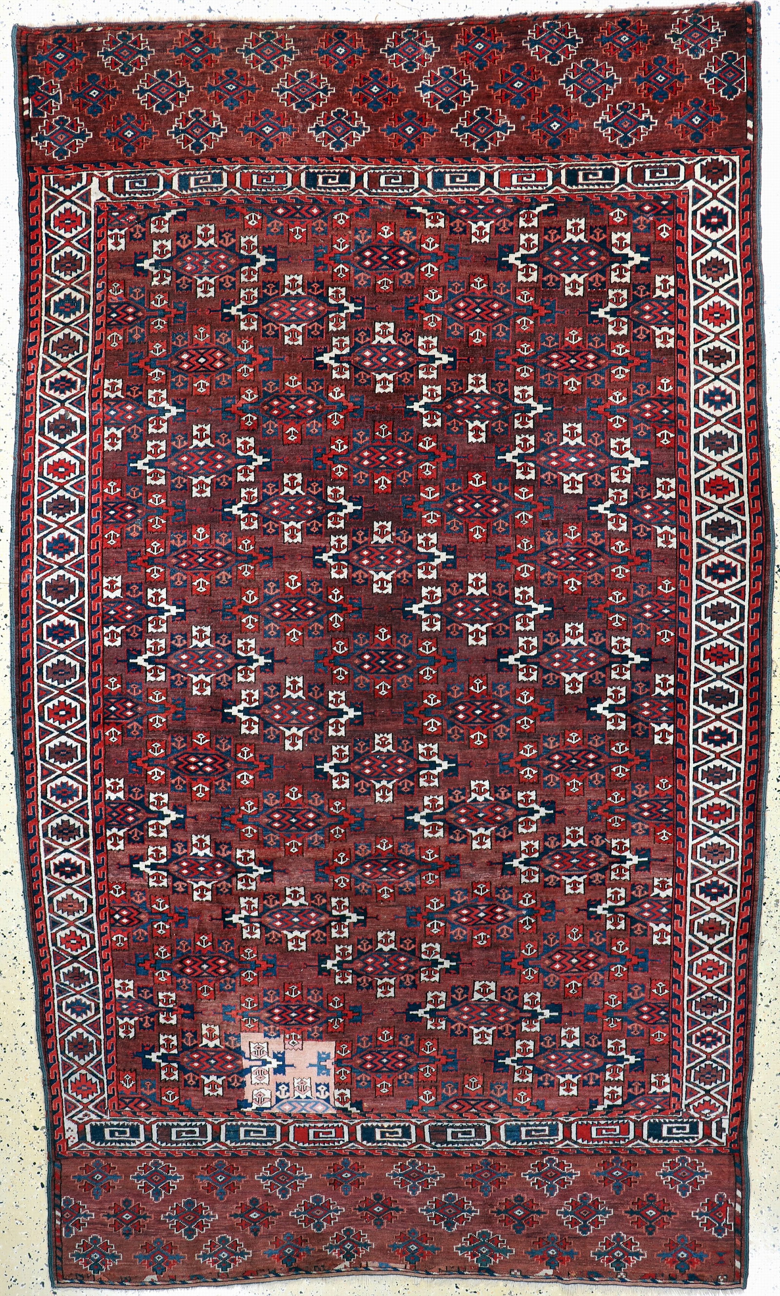 Yomud#'Main Carpet#'antique, Turkmenistan, 19th (1 of 9)