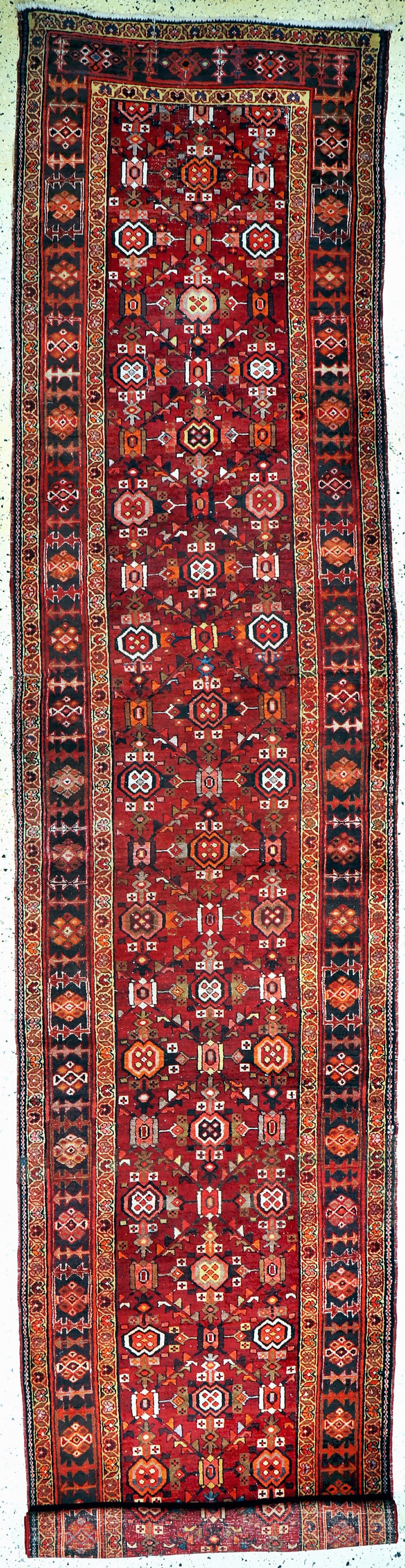 Meshgin old, Persia, early 20th century, wool on cotton: Meshgin old, Persia, early 20th century, wool on cotton, approx. 467 x 100 cm, condition: 3.Rugs, Carpets & Flatweaves