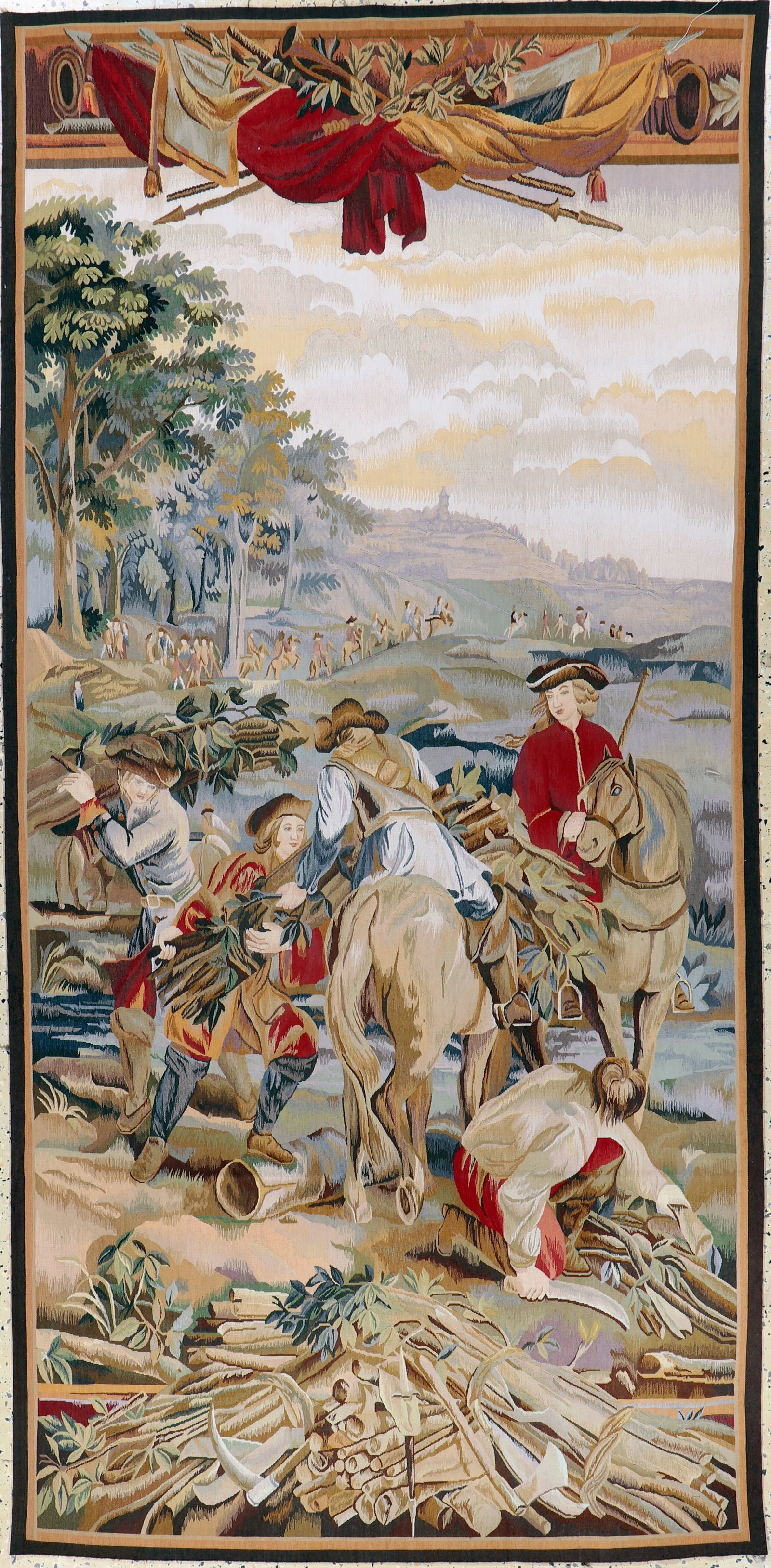 Tapestry, China, late 20th century, wool on cotton: Tapestry, China, late 20th century, wool on cotton, approx. 221 x 108 cm, condition: (almost new) .Rugs, Carpets & Flatweaves