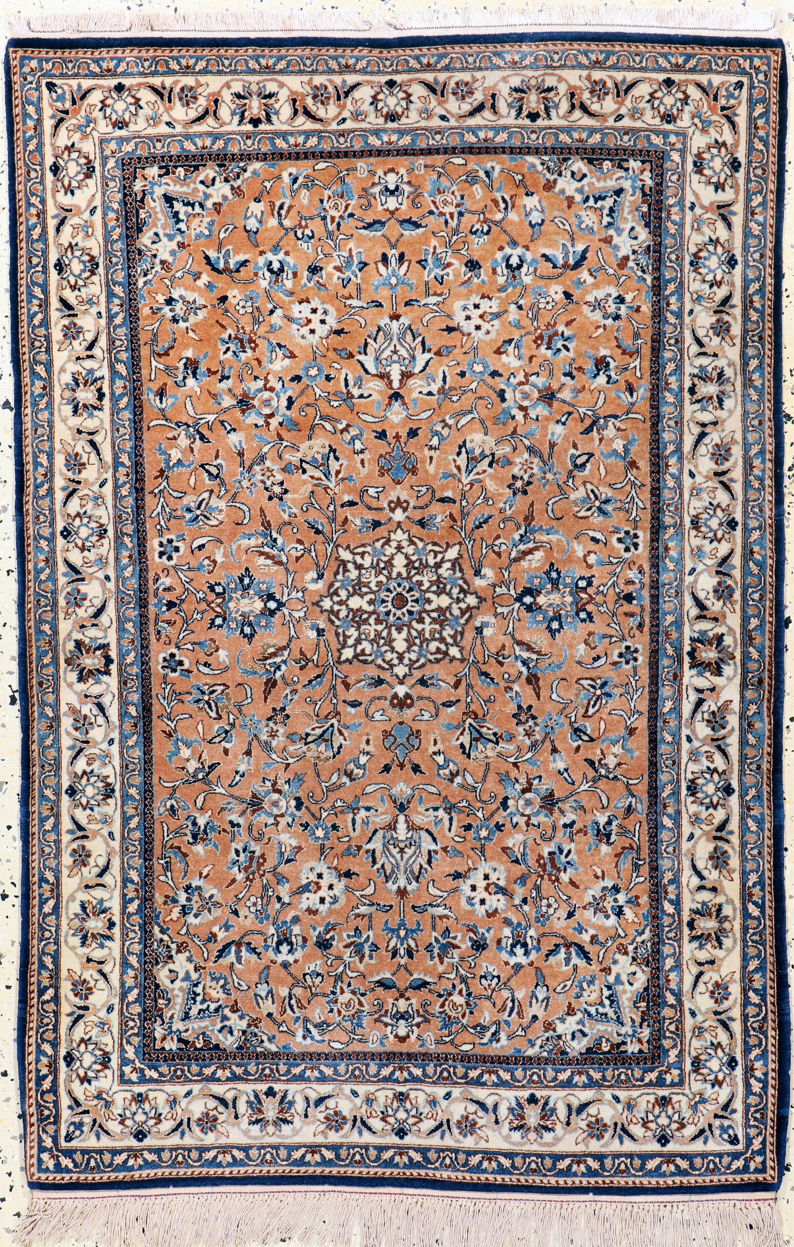 Nain#'Tudeschk#'fine, Persia, mid-20th century: Nain#'Tudeschk#'fine, Persia, mid-20th century, corkwool with silk, approx. 127 x 85 cm, approx. 1.0 million kn/sm, condition: 2.Rugs, Carpets & Flatweaves