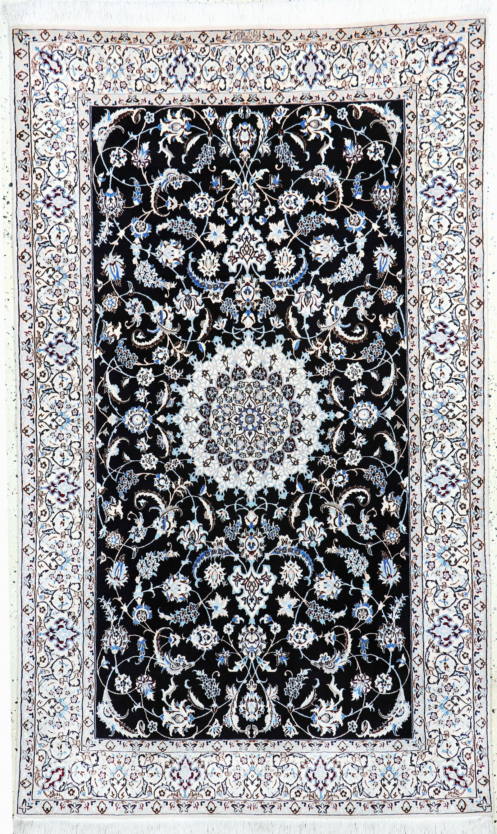 Nain fine(6 La), Persia, signed#'Habibian#', mid-20th: Nain fine(6 La), Persia, signed#'Habibian#', mid-20th century, corkwool with silk, approx. 213 x 130 cm, approx. 1.0 million kn/sm, condition: (almost new).Rugs, Carpets & Flatweaves