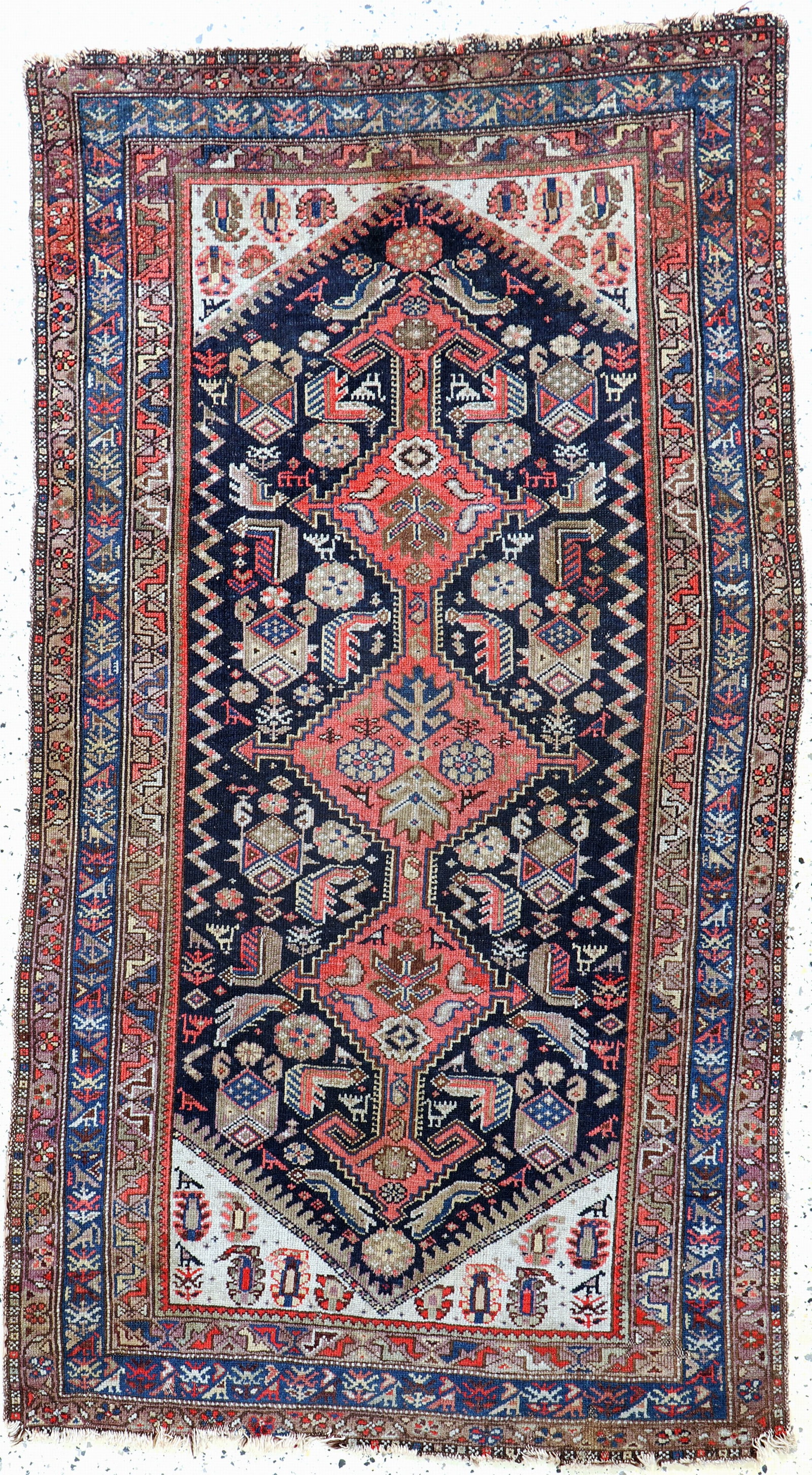 Malayer antique, Persia, around 1900, wool on cotton: Malayer antique, Persia, around 1900, wool on cotton, approx. 192 x 107 cm, condition: 3-4. Rugs, Carpets & Flatweaves