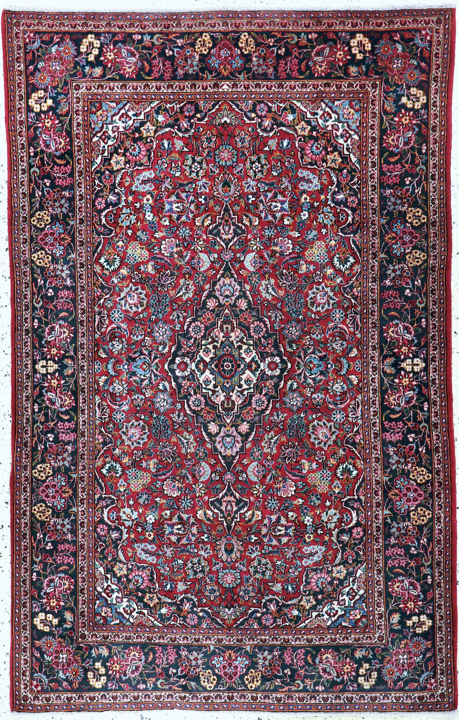 Kashan old, Persia, early 20th century, wool on cotton: Kashan old, Persia, early 20th century, wool on cotton, approx. 206 x 133 cm, cleaned, condition: 2. Rugs, Carpets & Flatweaves