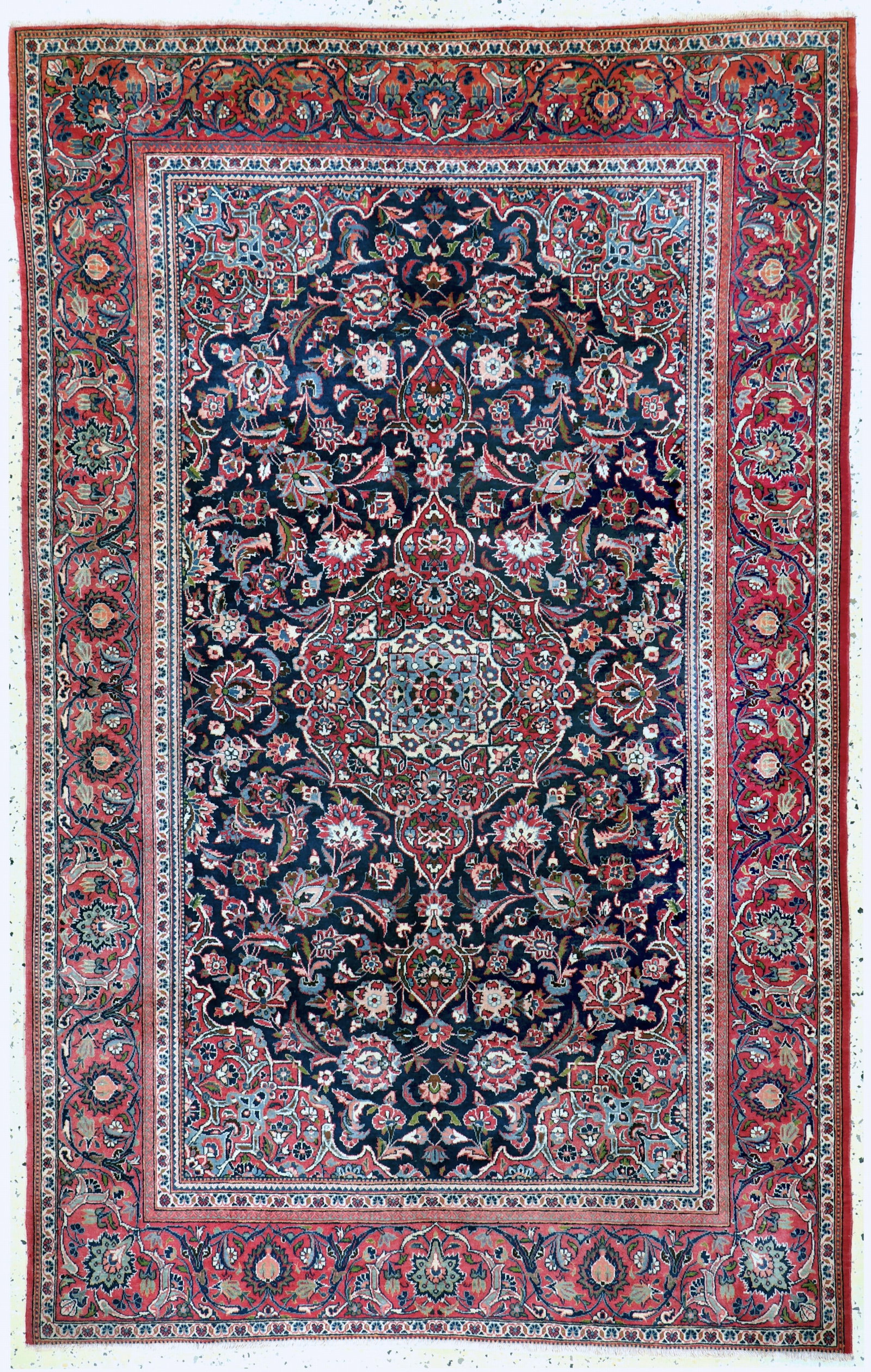 Kashan cork old, Persia, early 20th century, corkwool on: Kashan cork old, Persia, early 20th century, corkwool on cotton, approx. 215 x 135 cm, cleaned, condition: 2 (small moth-damaged areas). Rugs, Carpets & Flatweaves