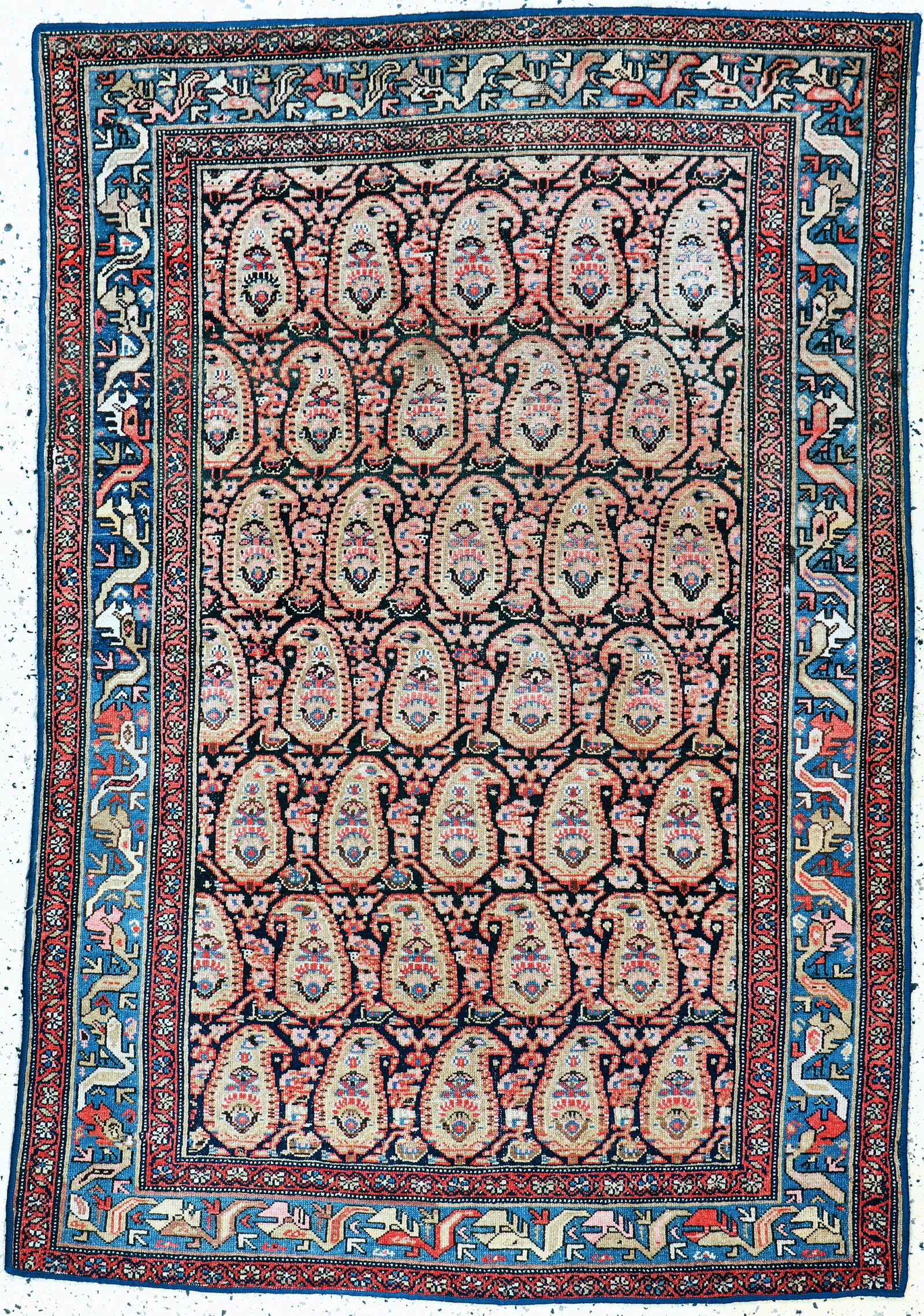 Antique Malayer, Persia, 19th century, wool oncotton: Antique Malayer, Persia, 19th century, wool oncotton, approx. 195 x 125 cm, condition: 3. Rugs, Carpets and Flatweaves