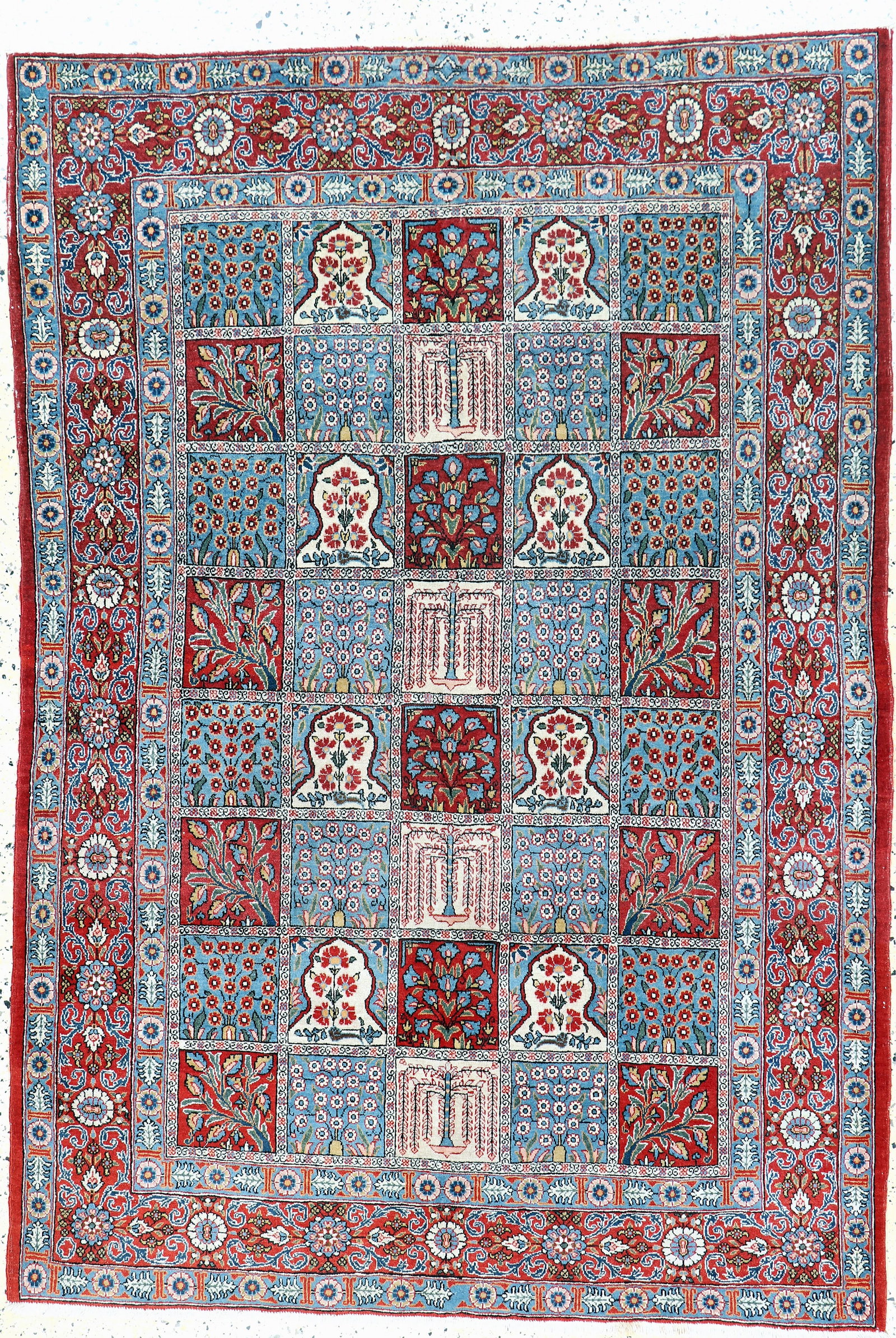 Qum cork, Persia, mid-20th century, corkwool on cotton: Qum cork, Persia, mid-20th century, corkwool on cotton, approx. 200 x 140 cm, condition: 2.Rugs, Carpets & Flatweaves