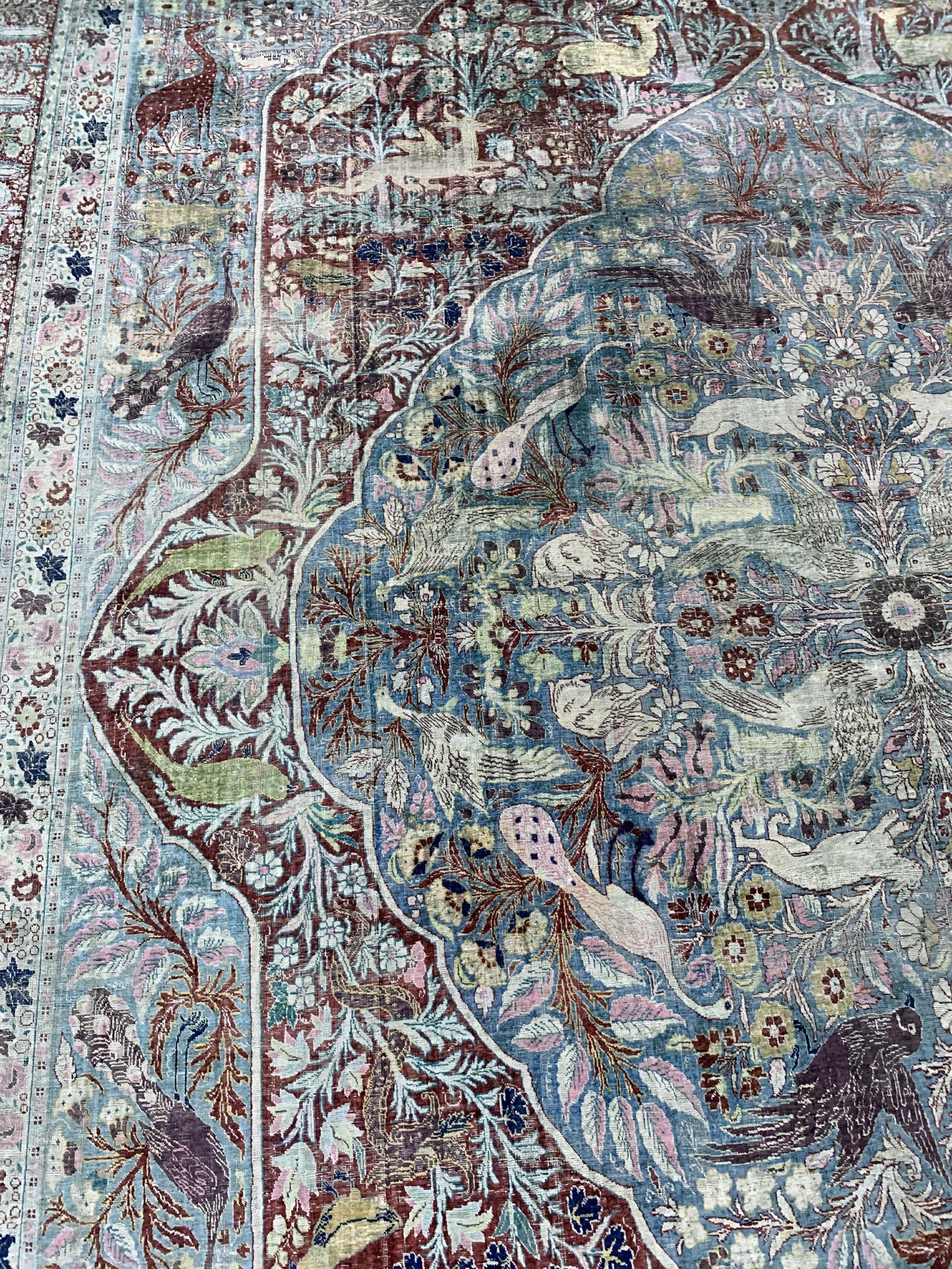 Silk Tabriz antique, Persia, 19th century, pure natural - 10
