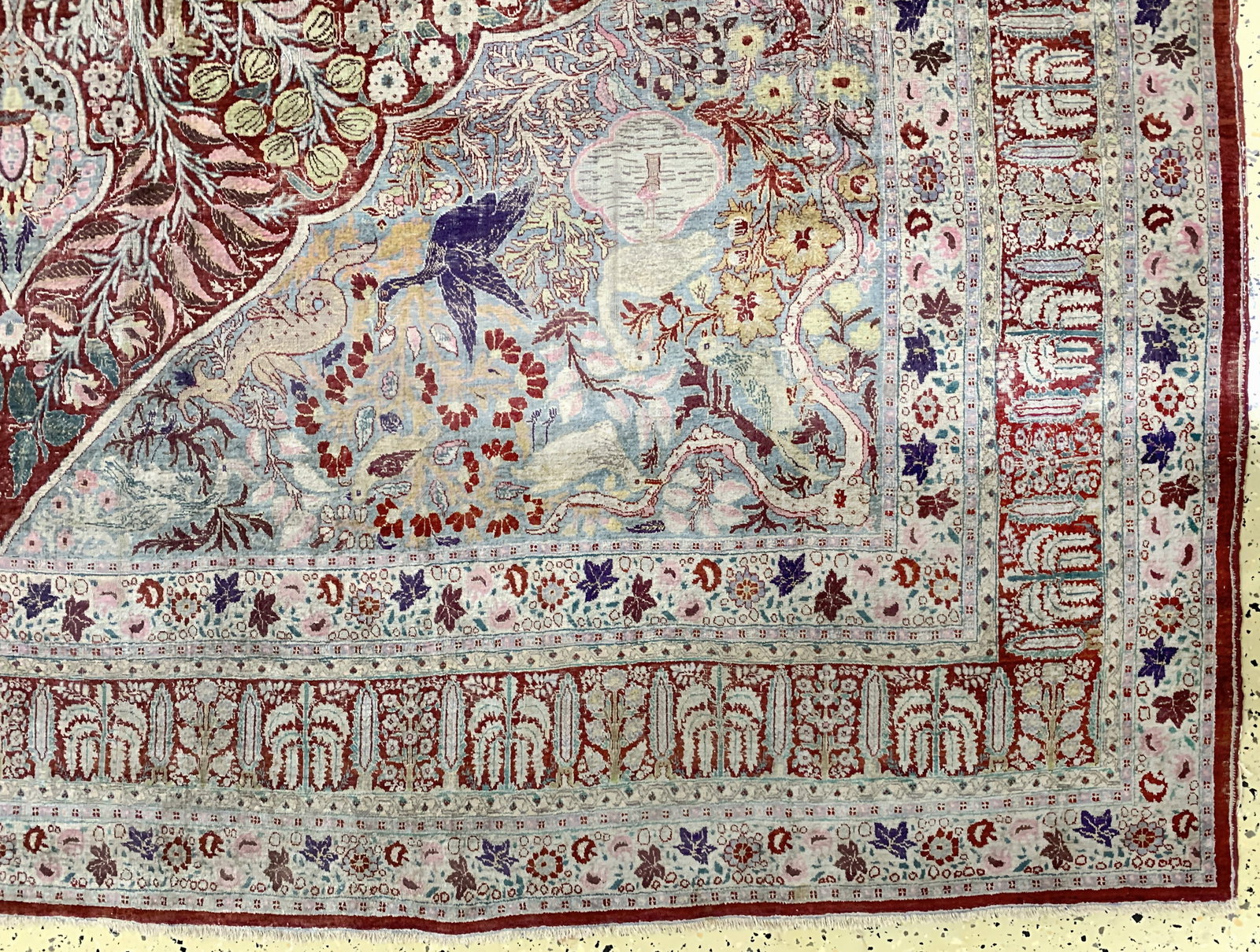 Silk Tabriz antique, Persia, 19th century, pure natural - 2