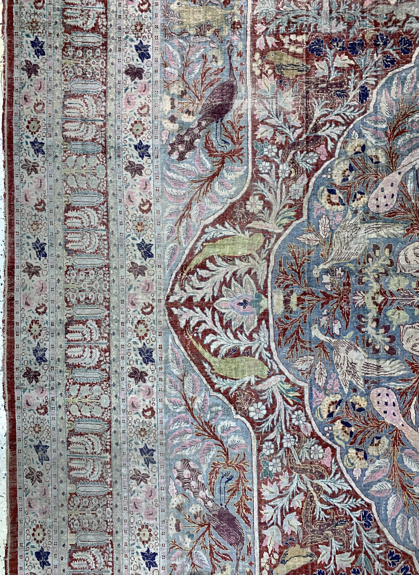 Silk Tabriz antique, Persia, 19th century, pure natural - 4