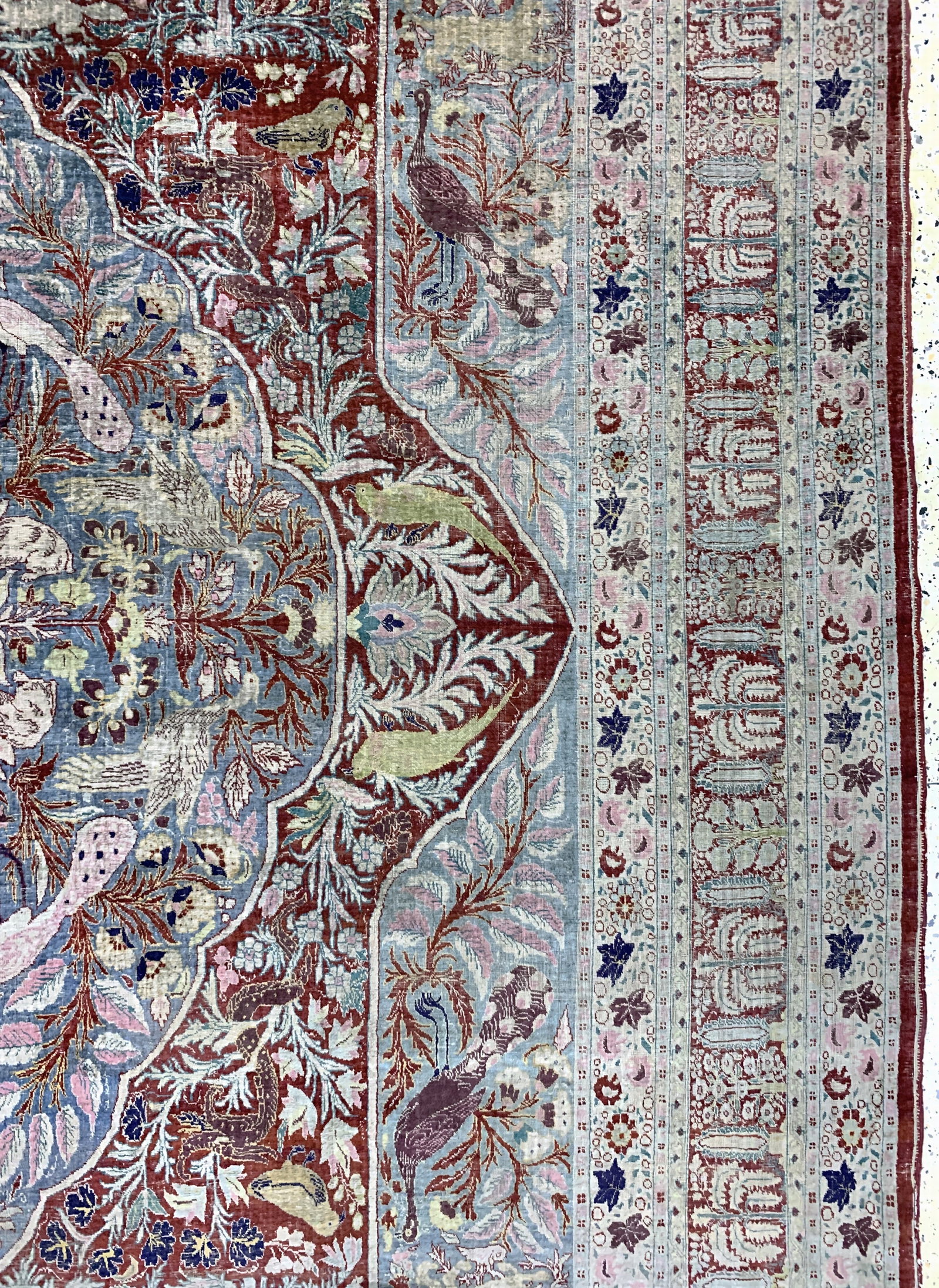 Silk Tabriz antique, Persia, 19th century, pure natural - 6