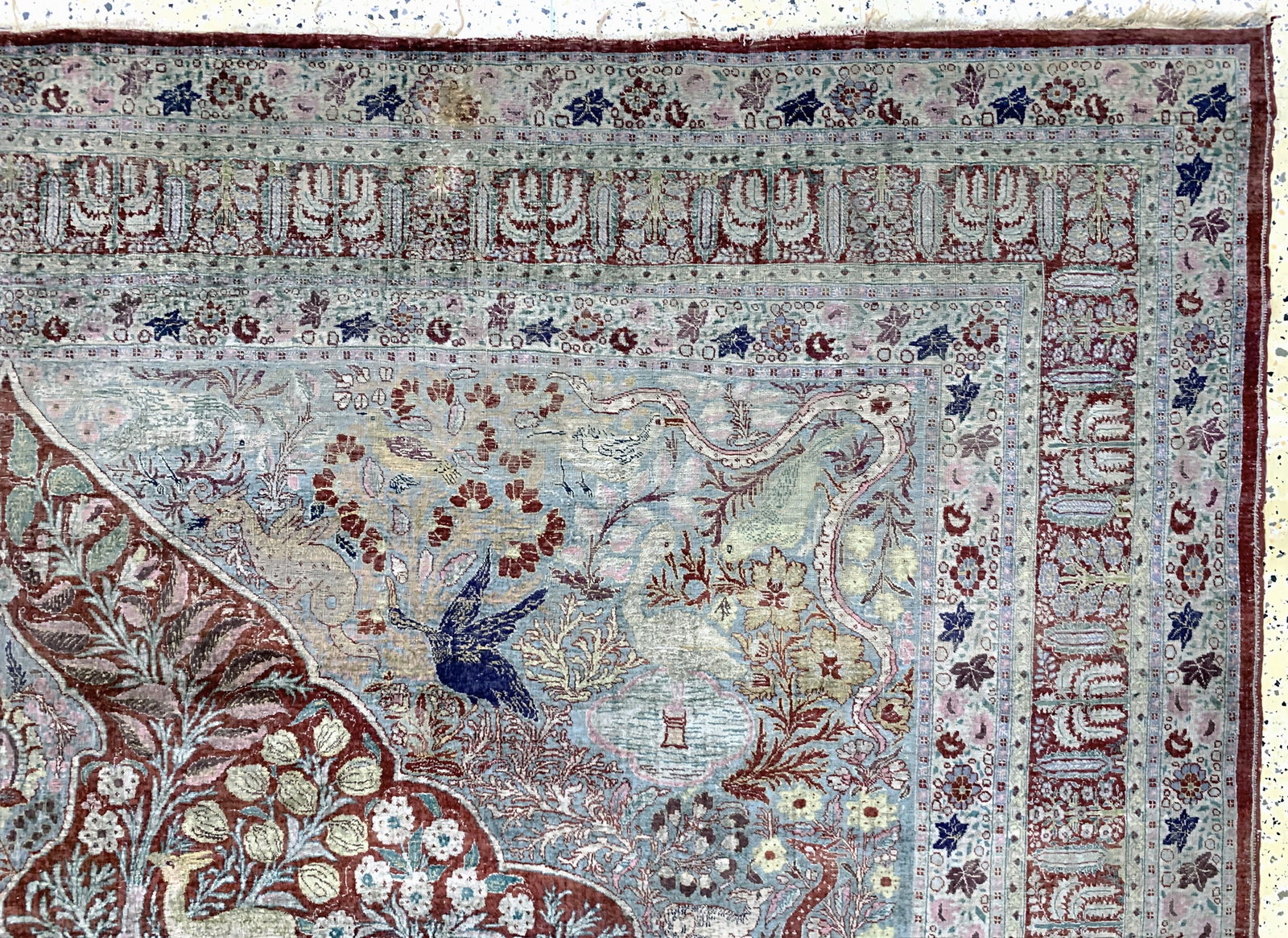 Silk Tabriz antique, Persia, 19th century, pure natural - 7