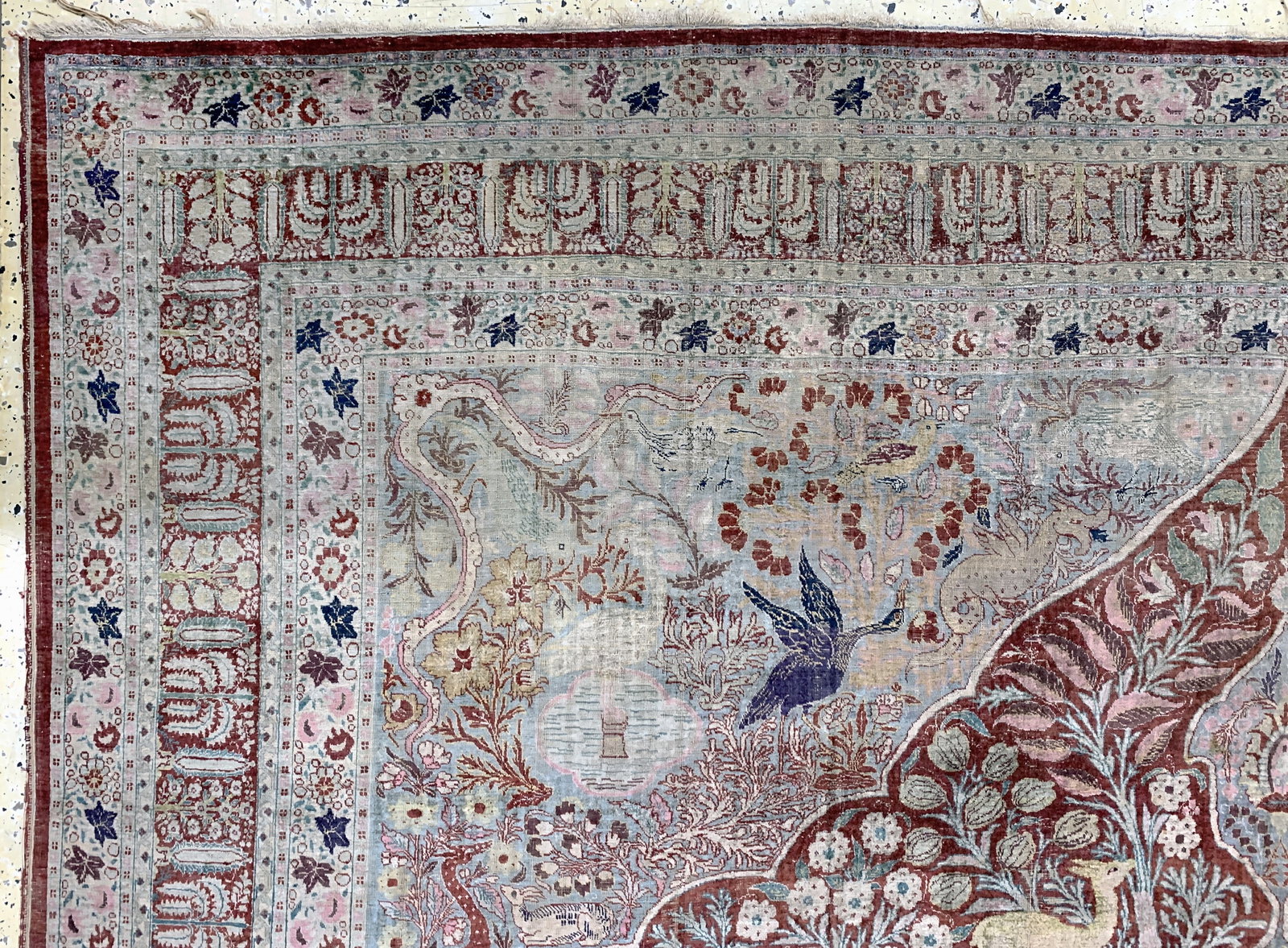 Silk Tabriz antique, Persia, 19th century, pure natural - 8