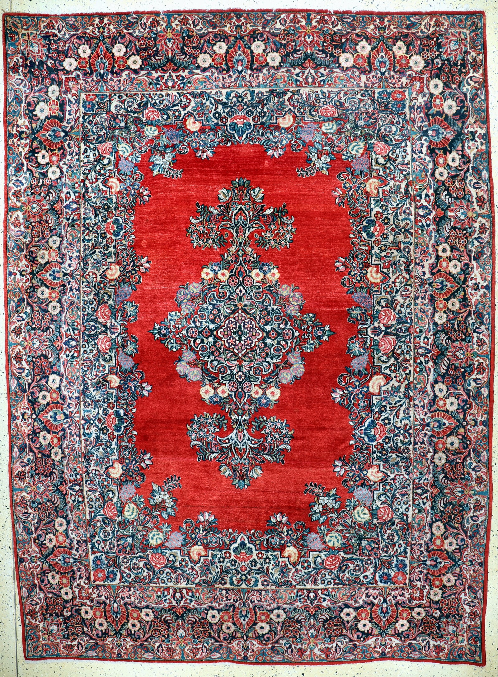 Saruk old, Persia, early 20th century, wool oncotton: Saruk old, Persia, early 20th century, wool oncotton, approx. 360 x 265 cm, condition: 2. Rugs, Carpets & Flatweaves