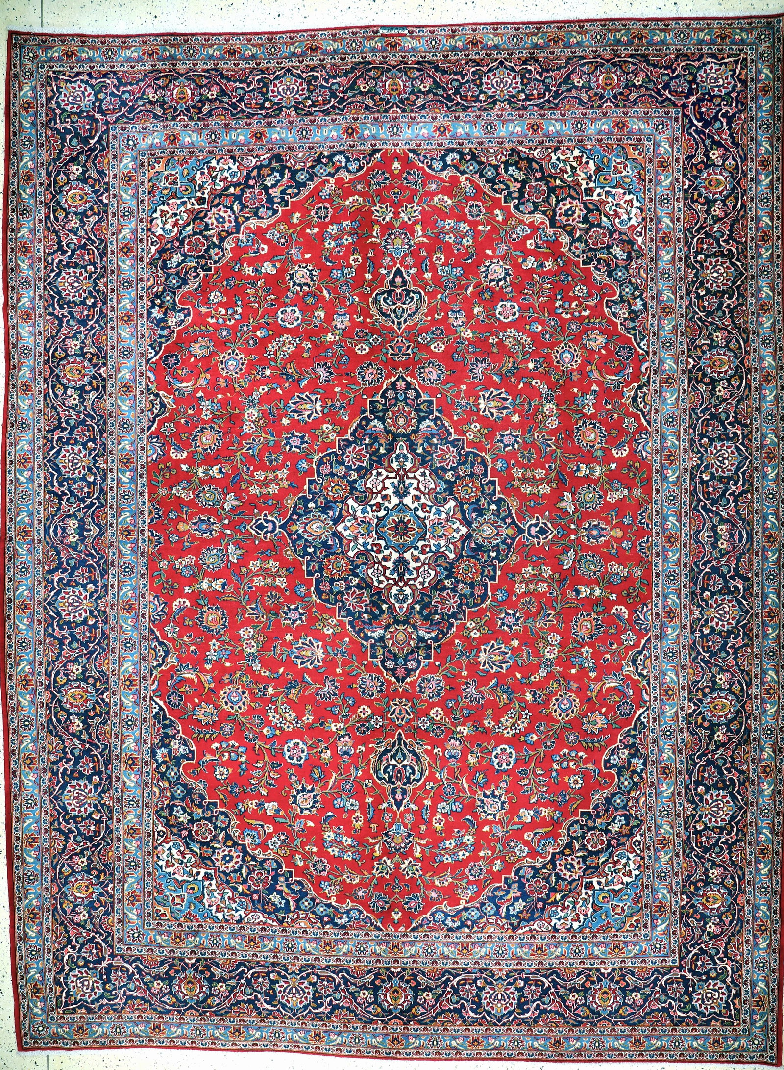 Kashan Persia, signiert'Ghoutb', Mitte 20.Jhd,Wolle auf (1 of 10)