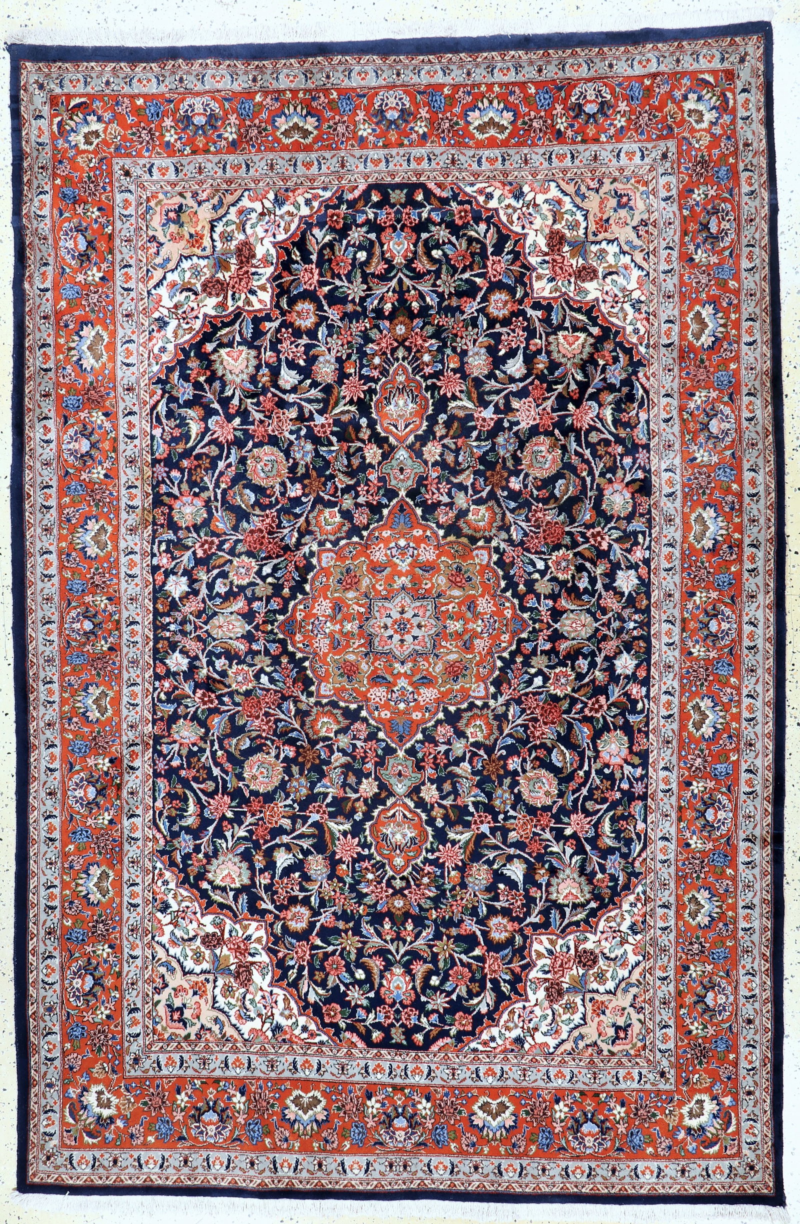 Yazd, Persia, late 20th century, wool on cotton: Yazd, Persia, late 20th century, wool on cotton, approx. 305 x 202 cm, condition: 1-2. Rugs, Carpets & Flatweaves