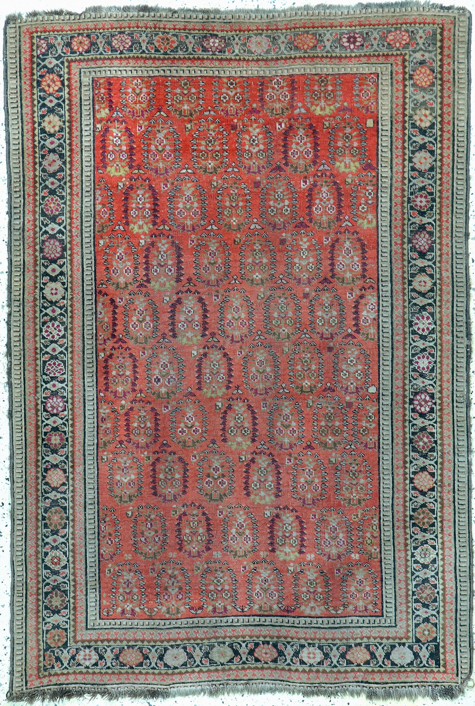 Karabagh antique, Caucasus, 19th century, woolon wool: Karabagh antique, Caucasus, 19th century, woolon wool, approx. 188 x 130 cm, condition: 3. Rugs, Carpets & Flatweaves