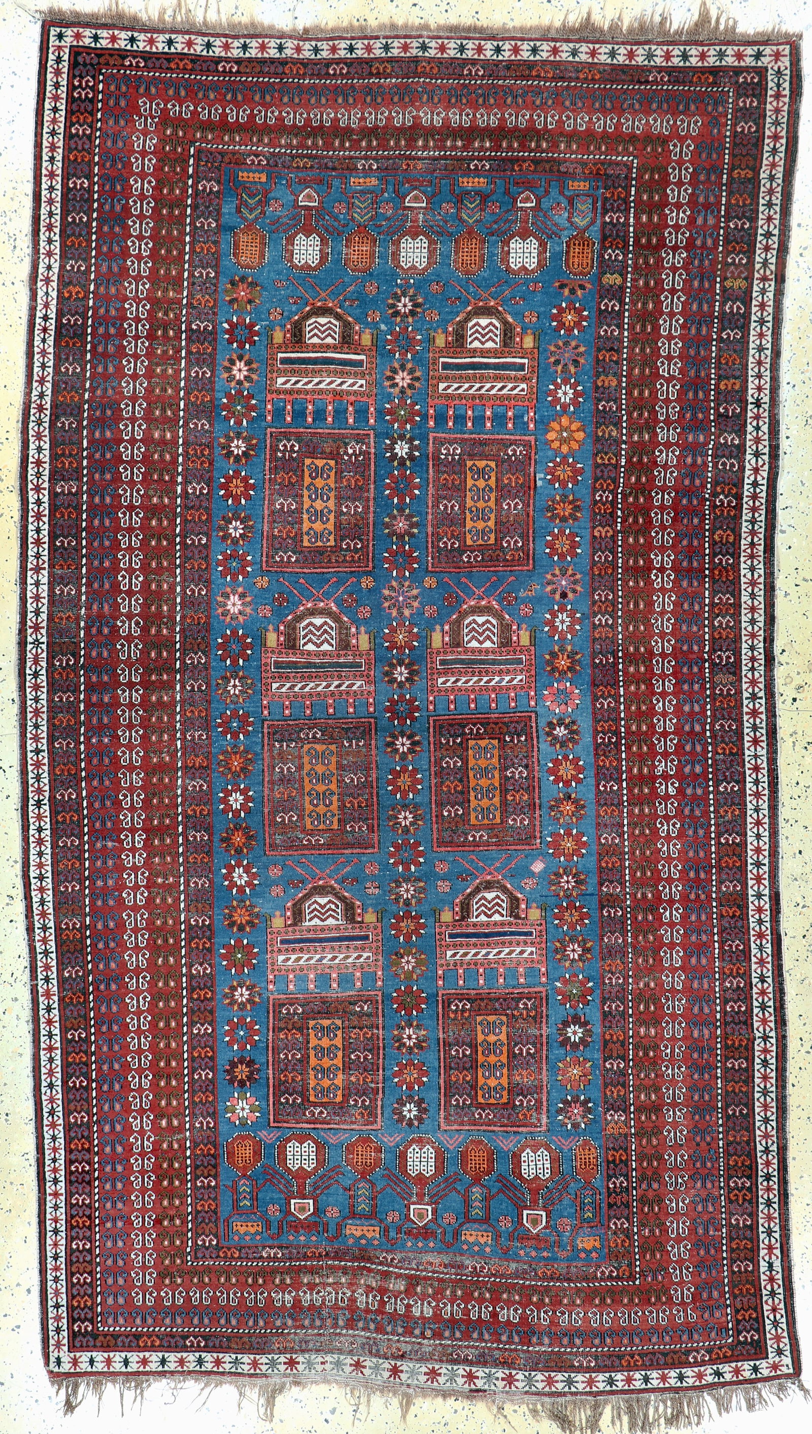 #'Tachte#'Shirvan antique, Caucasus, around 1900, wool: #'Tachte#'Shirvan antique, Caucasus, around 1900, wool on wool, approx. 280 x 160 cm, condition: 3. Rugs, Carpets & Flatweaves