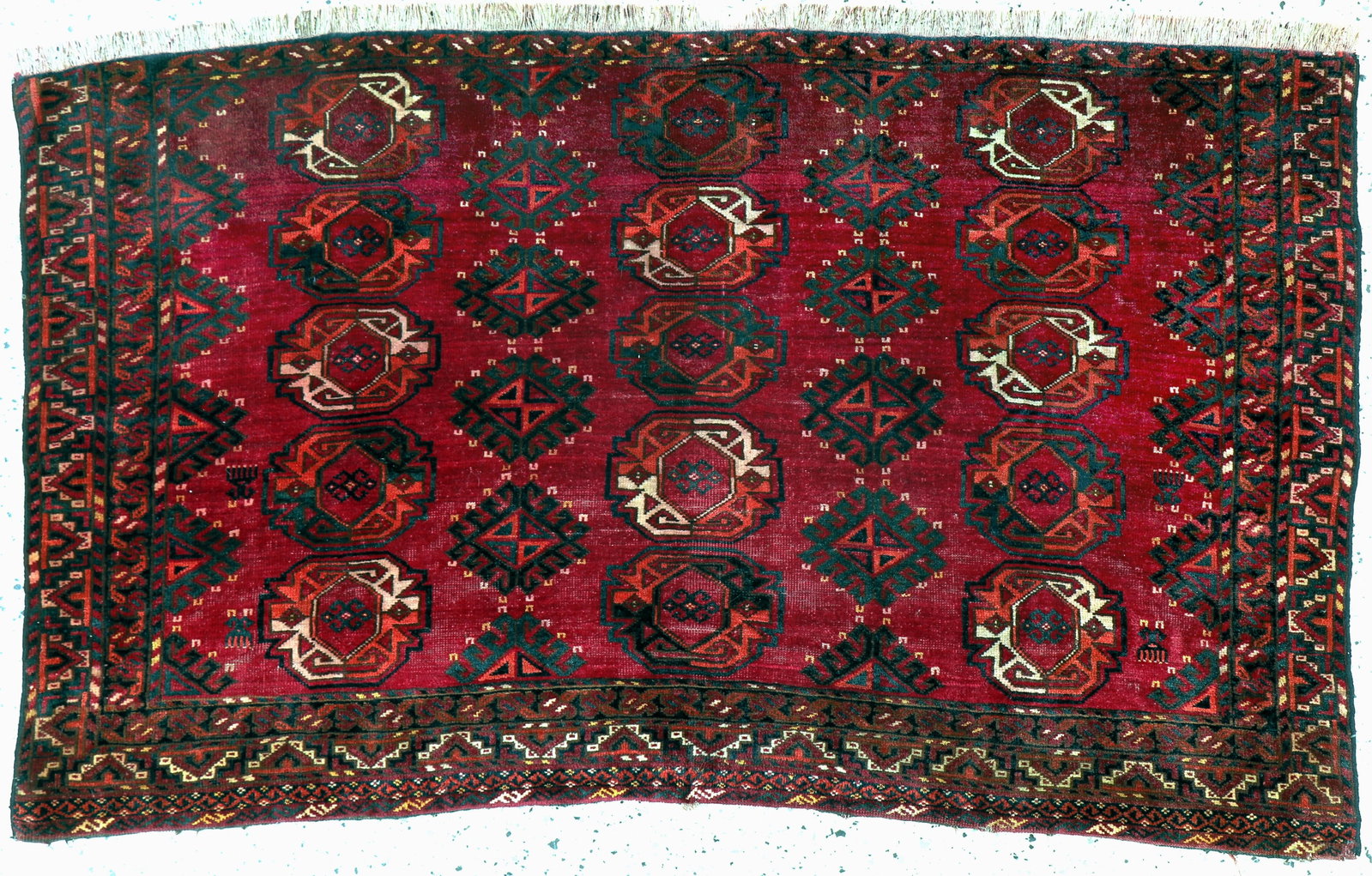 Jowal antique, Turkmenistan, 19th century, wool on: Jowal antique, Turkmenistan, 19th century, wool on wool, approx. 150 x 90 cm, condition: 3. Rugs, Carpets & Flatweaves