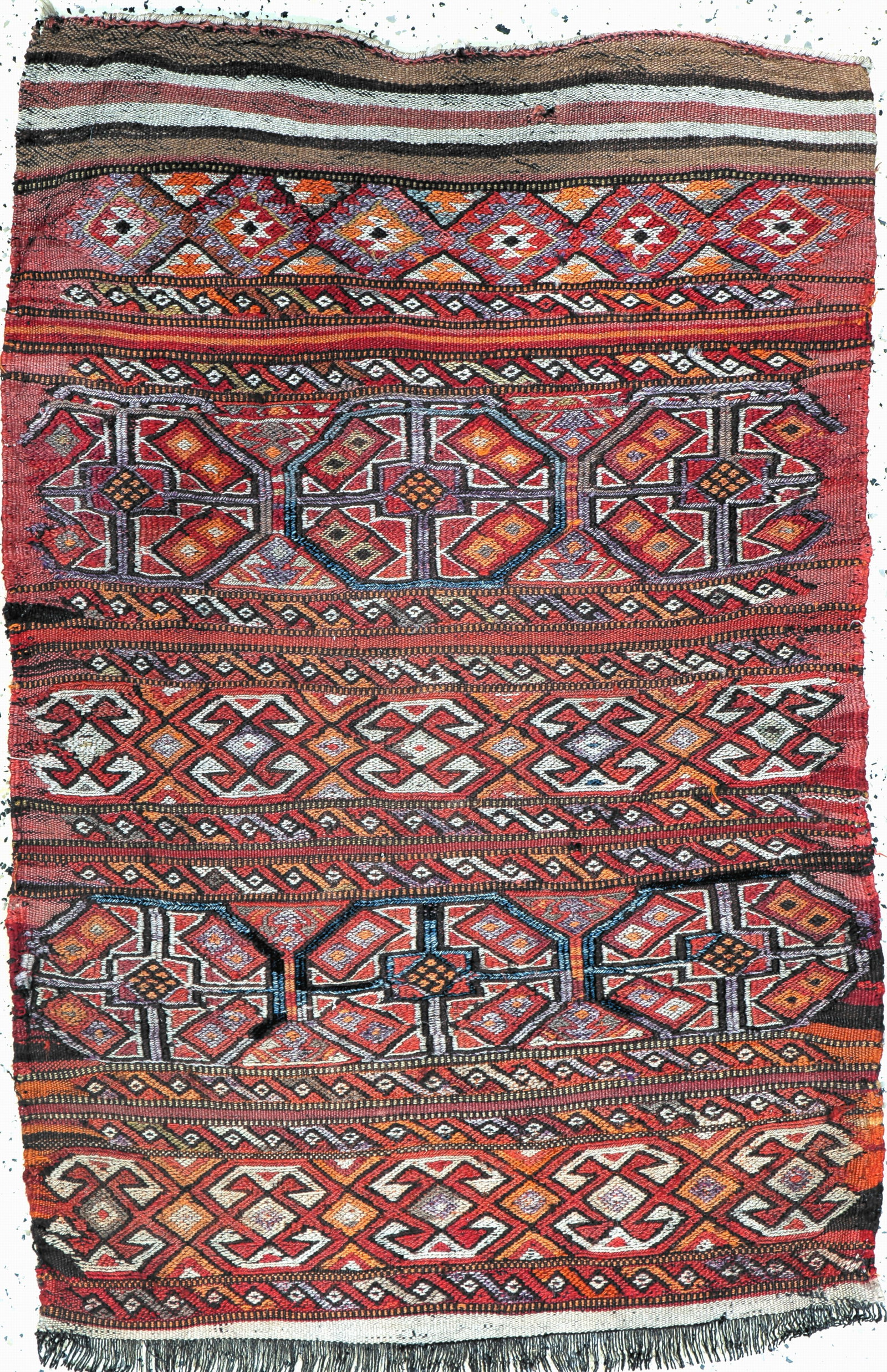 Sumakh bag face, Turkey, early 20th century, wool on: Sumakh bag face, Turkey, early 20th century, wool on wool, approx. 120 x 82 cm, condition: 2. Rugs, Carpets & Flatweaves
