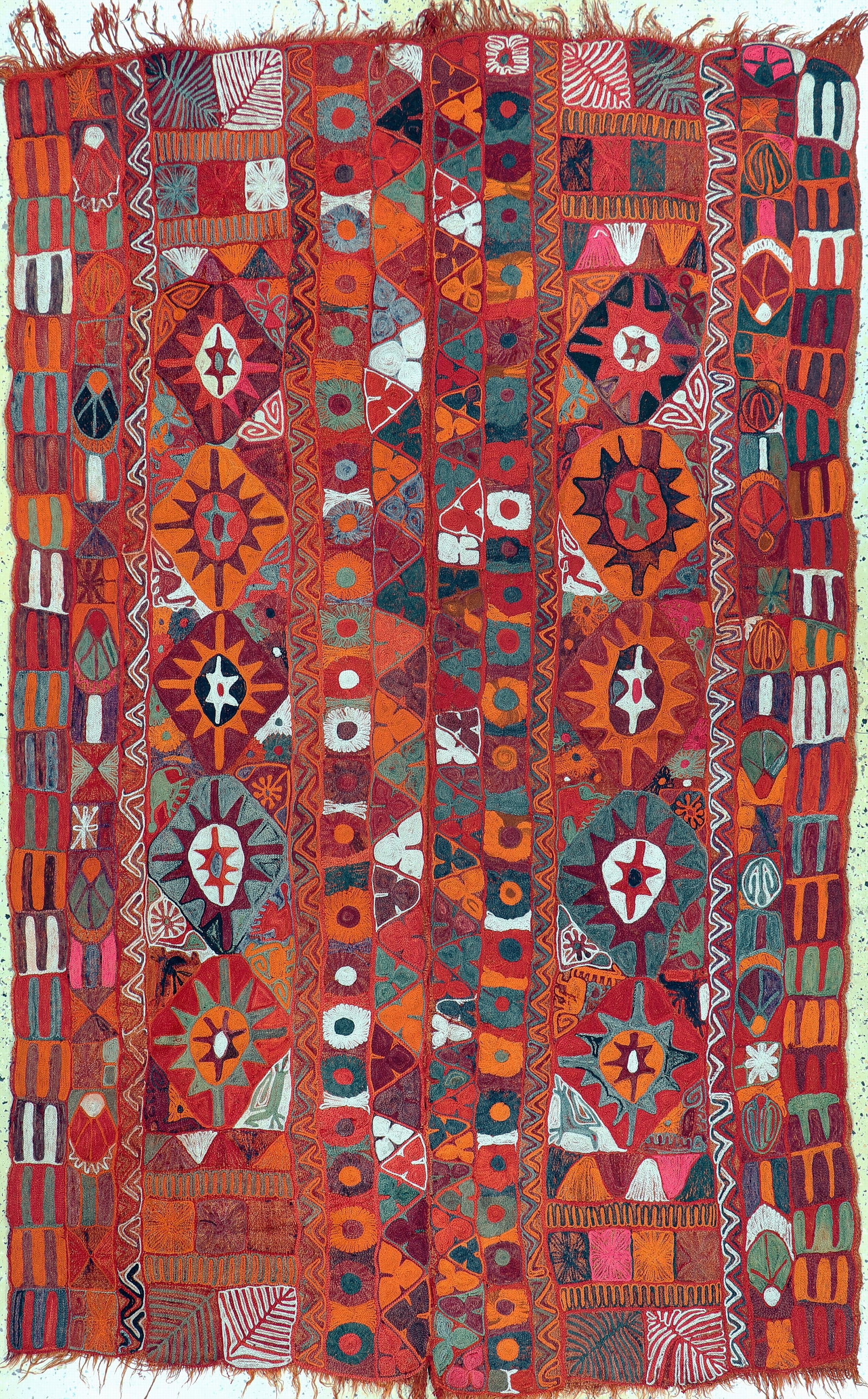 Wedding Kilim, Uzbekistan, early 20th century,wool on: Wedding Kilim, Uzbekistan, early 20th century,wool on wool, approx. 260 x 170 cm, condition:1-2. Rugs, Carpets & Flatweaves