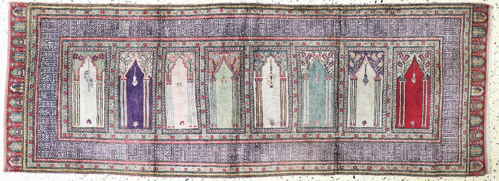 Kayseri#'Saf#'Flosch, Turkey, mid-20th century: Kayseri#'Saf#'Flosch, Turkey, mid-20th century, mercerized cotton, approx. 235 x 84 cm, condition: 2. Rugs, Carpets & Flatweaves