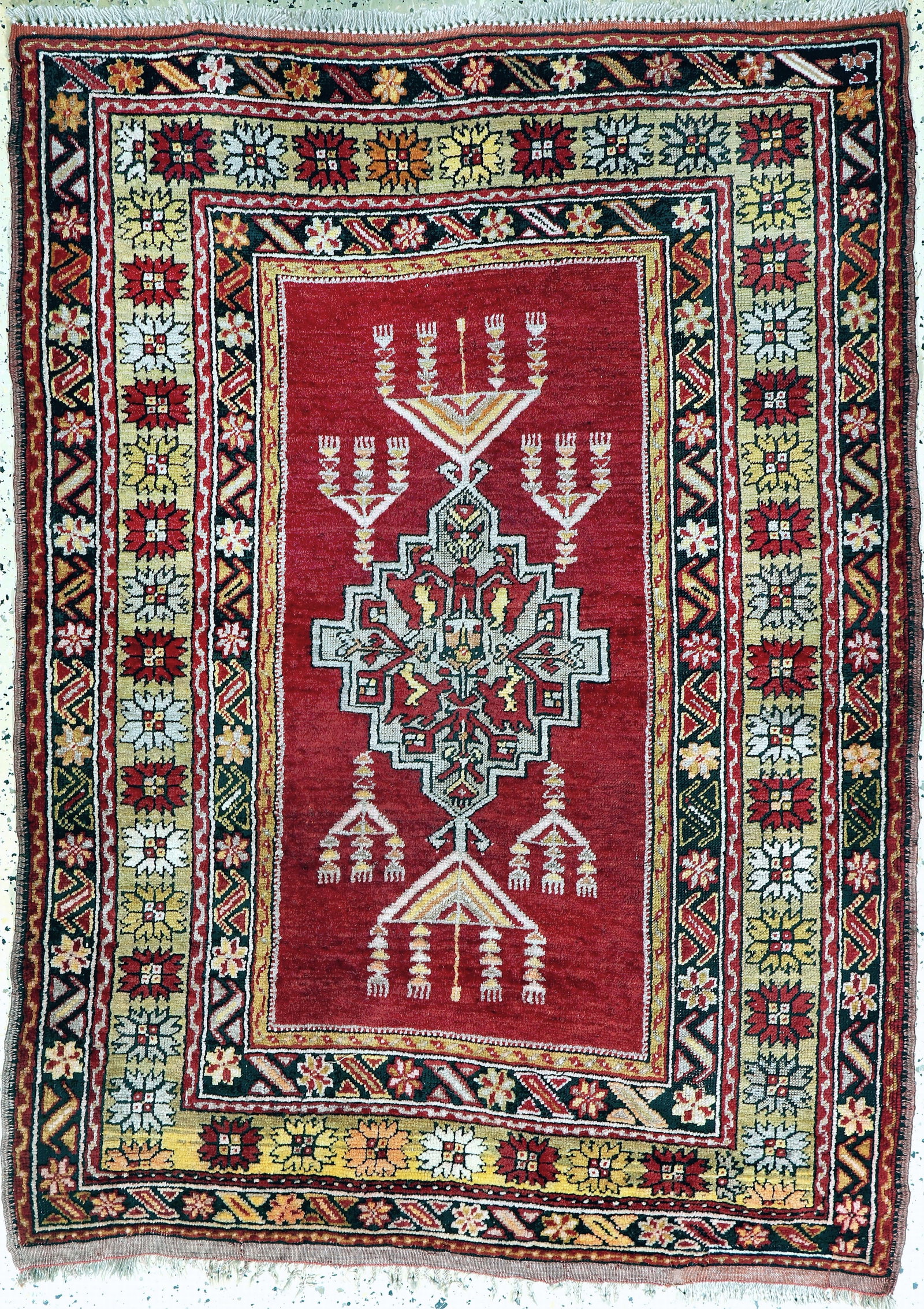 Melas old, Turkey, early 20th century, wool onwool: Melas old, Turkey, early 20th century, wool onwool, approx. 160 x 115 cm, condition: 2, (restored). Rugs, Carpets & Flatweaves
