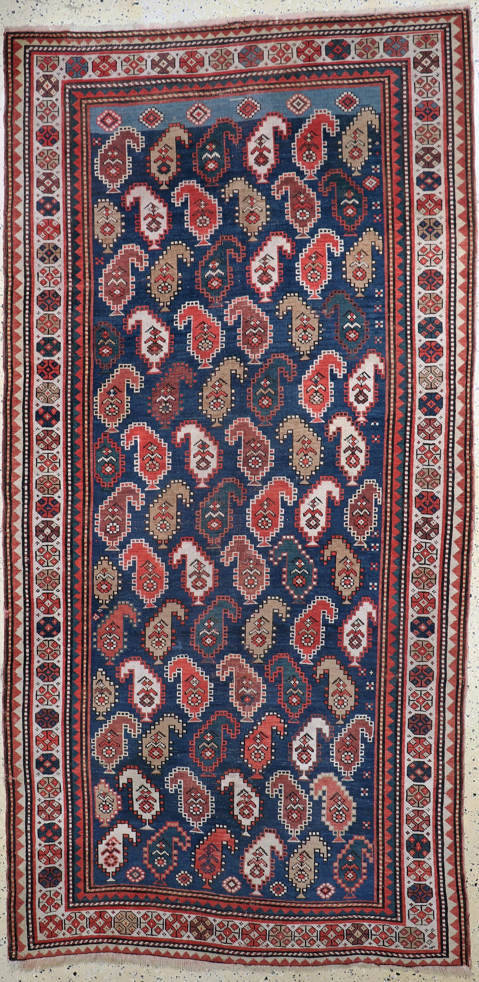 Antique Kazak, Caucasus, around 1900, wool on wool (1 of 7)