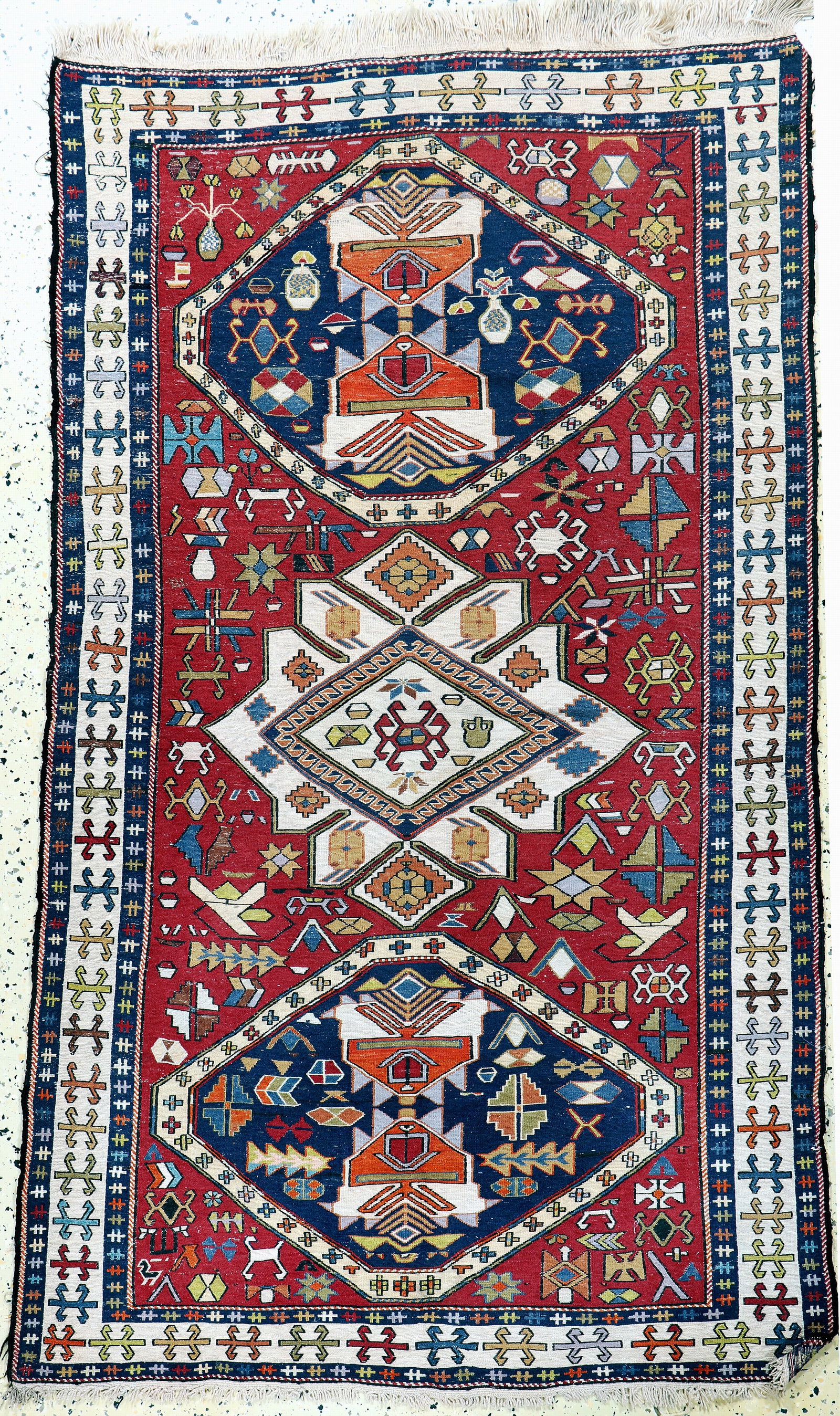 Sumakh, Azerbaijan, mid-20th century, wool on wool: Sumakh, Azerbaijan, mid-20th century, wool on wool, approx. 185 x 112 cm, condition: 2. Rugs, Carpets & Flatweaves