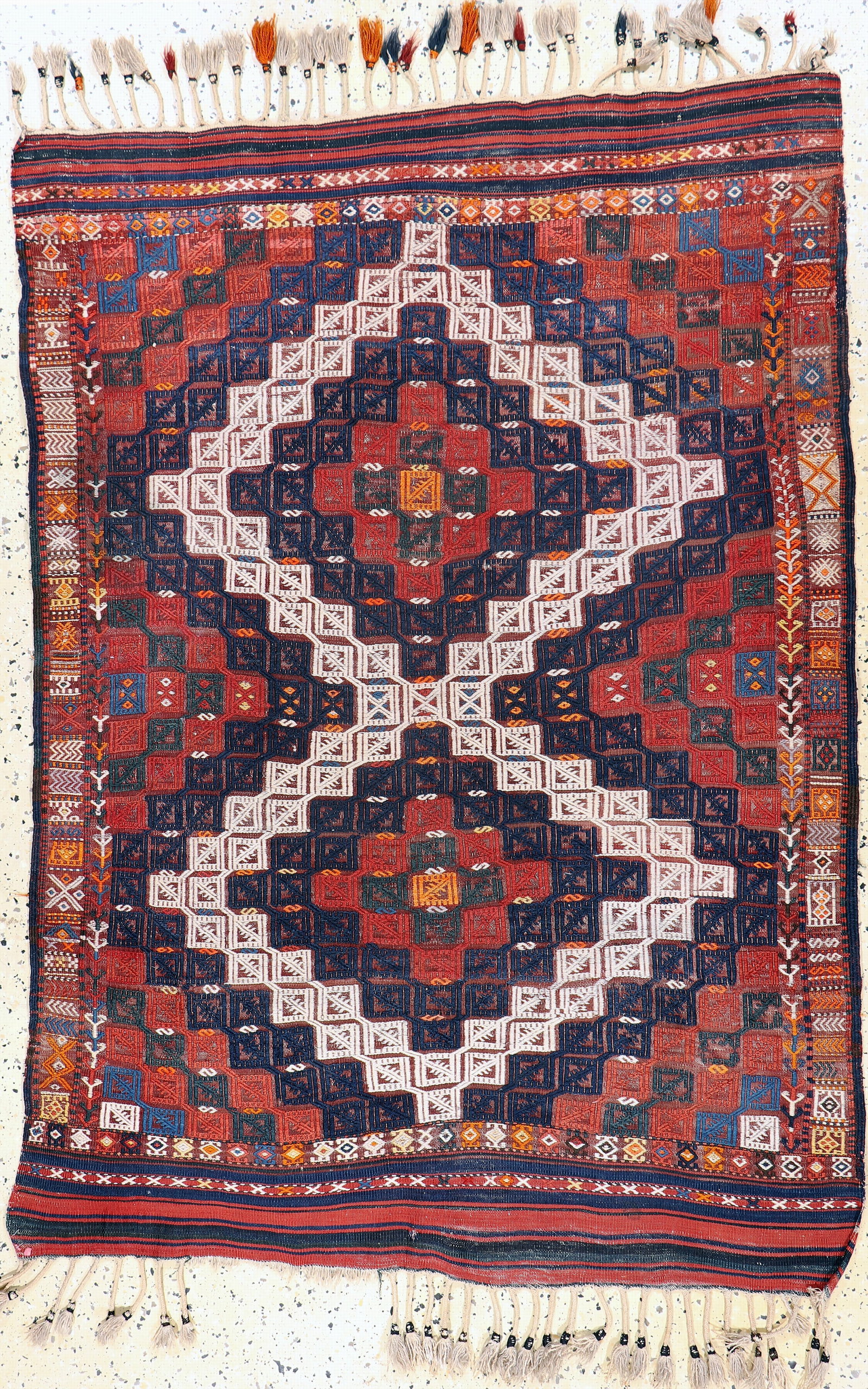 Bergama#'Verneh#', Turkey, around 1900, wool on wool: Bergama#'Verneh#', Turkey, around 1900, wool on wool, approx. 170 x 120 cm, condition: 2-3.Rugs, Carpets & Flatweaves