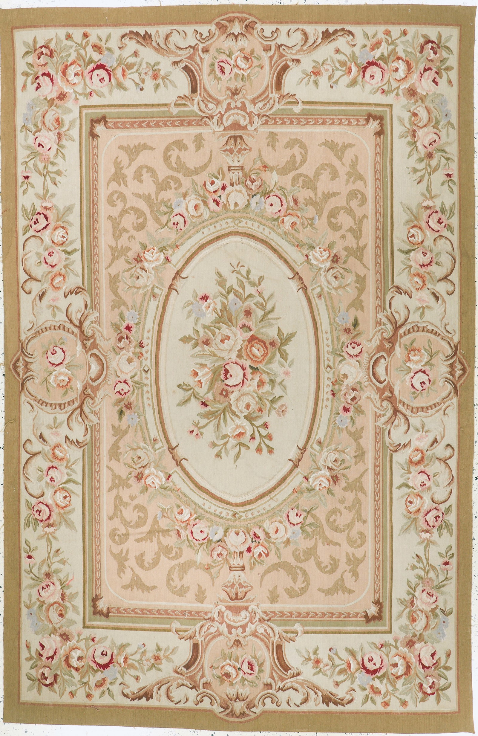 Aubusson flatwoven, China, late 20th century, wool on: Aubusson flatwoven, China, late 20th century, wool on cotton, approx. 280 x 180 cm, condition: (almost new). Rugs, Carpets & Flatweaves