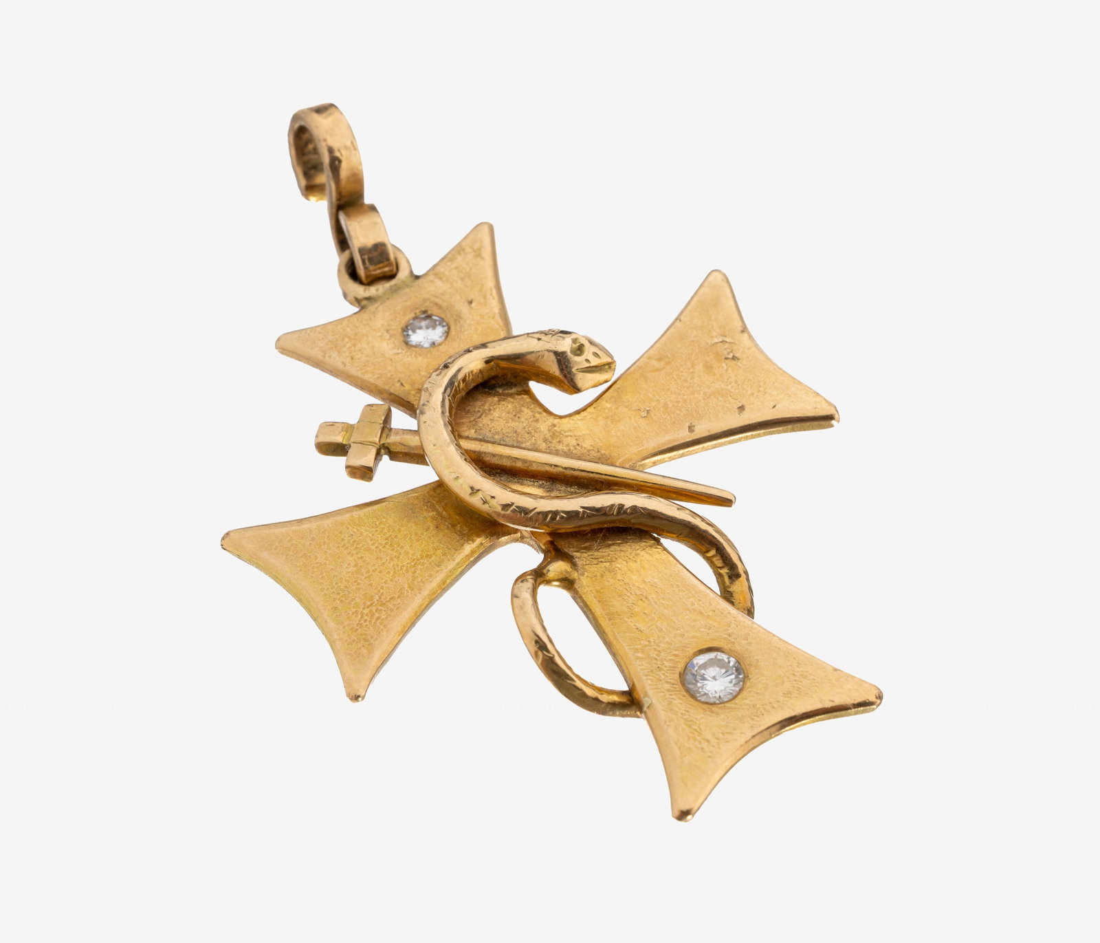 14 kt gold brilliant-crosspendant (1 of 1)