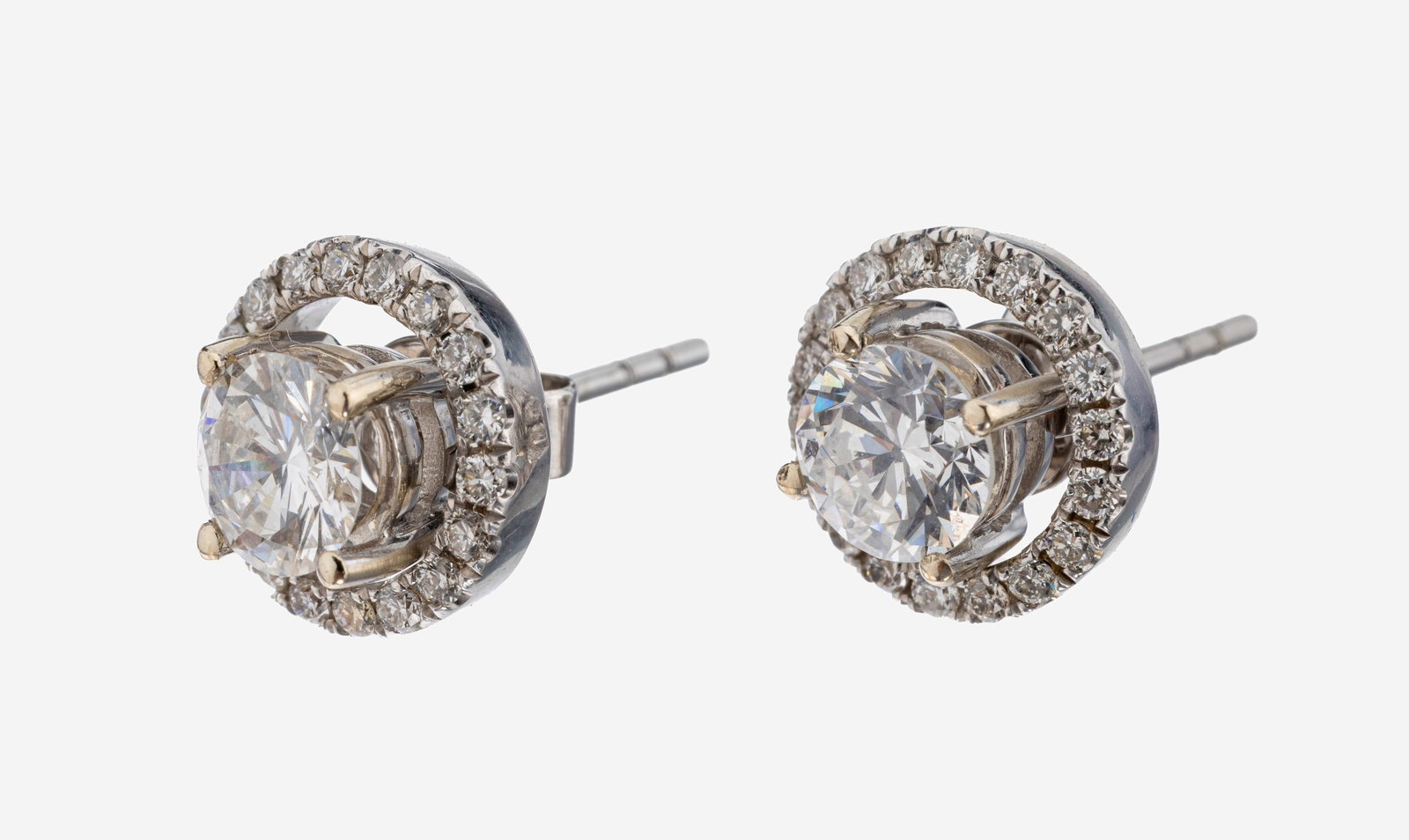 Pair of 18 kt gold brilliant-earrings (1 of 1)