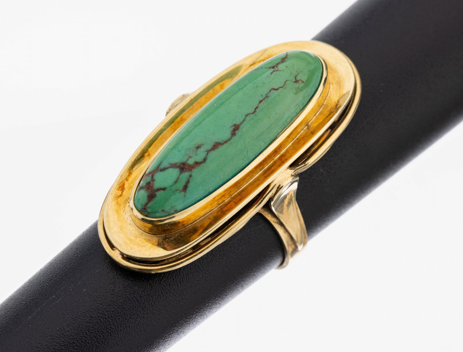 14 kt gold turquoise-ring, 1950s (1 of 1)