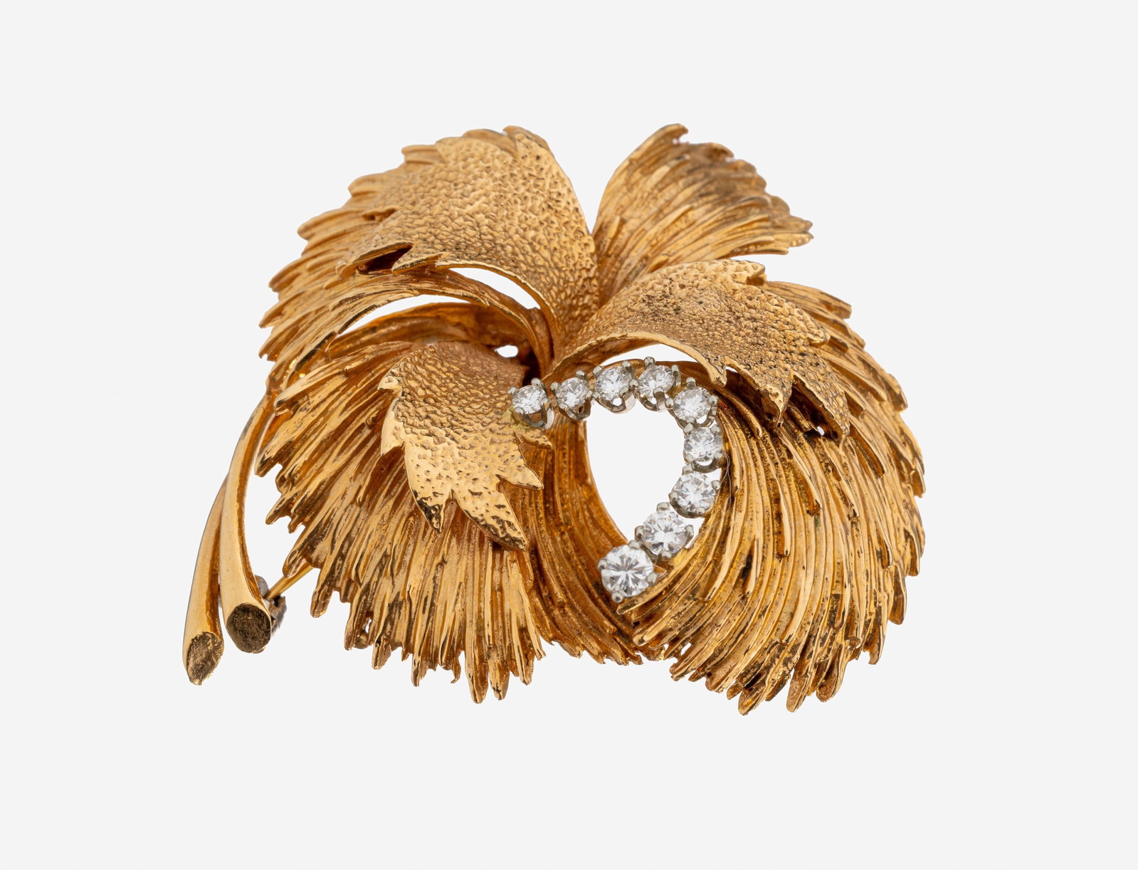 18 kt gold brilliant-brooch, 1950s-60s (1 of 1)