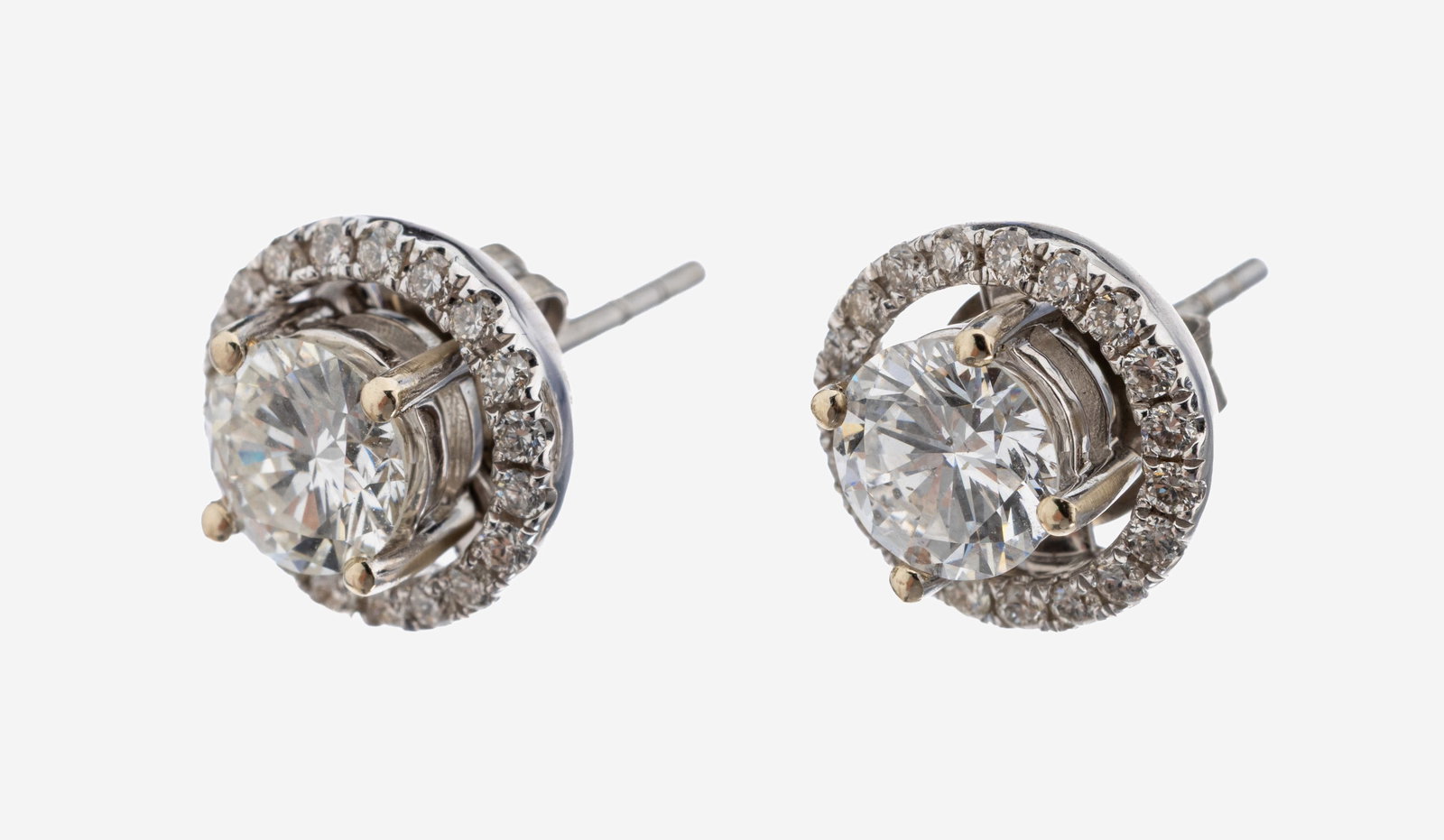 Pair of 18 kt gold brilliant-earrings (1 of 1)