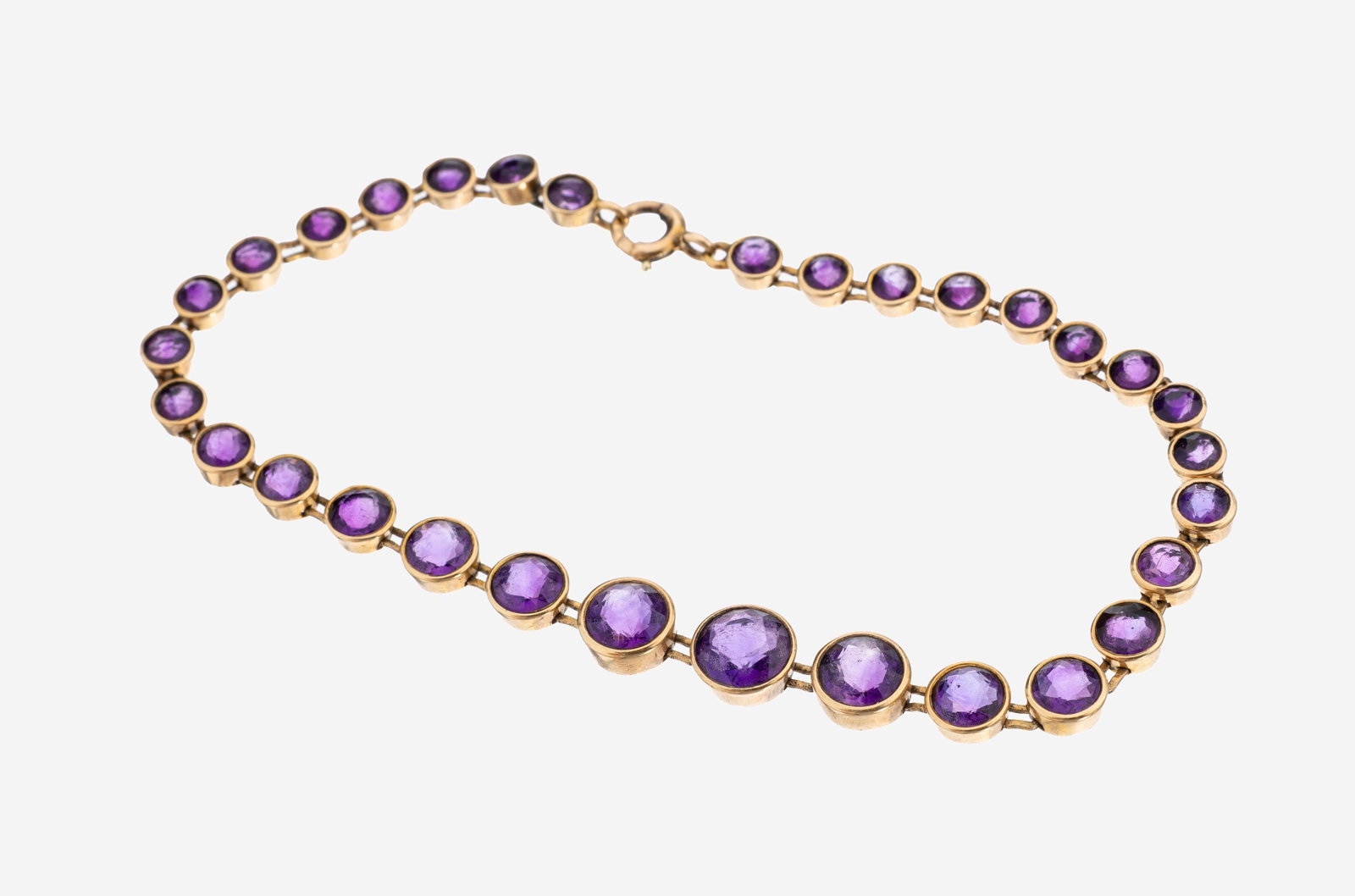 14 kt gold amethyst-bracelet, approx. 1910-20 (1 of 1)