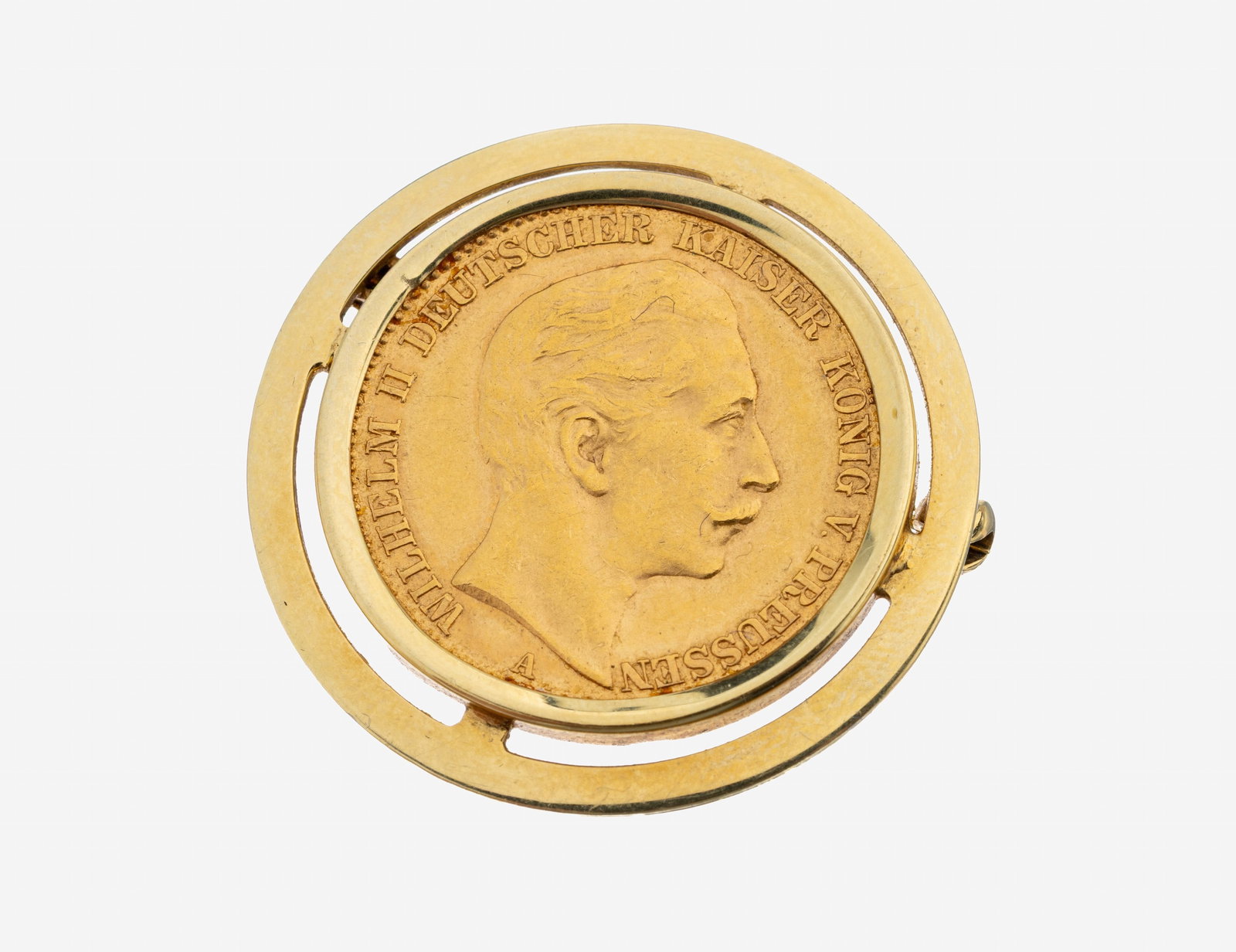 14 kt gold coin-brooch (1 of 1)