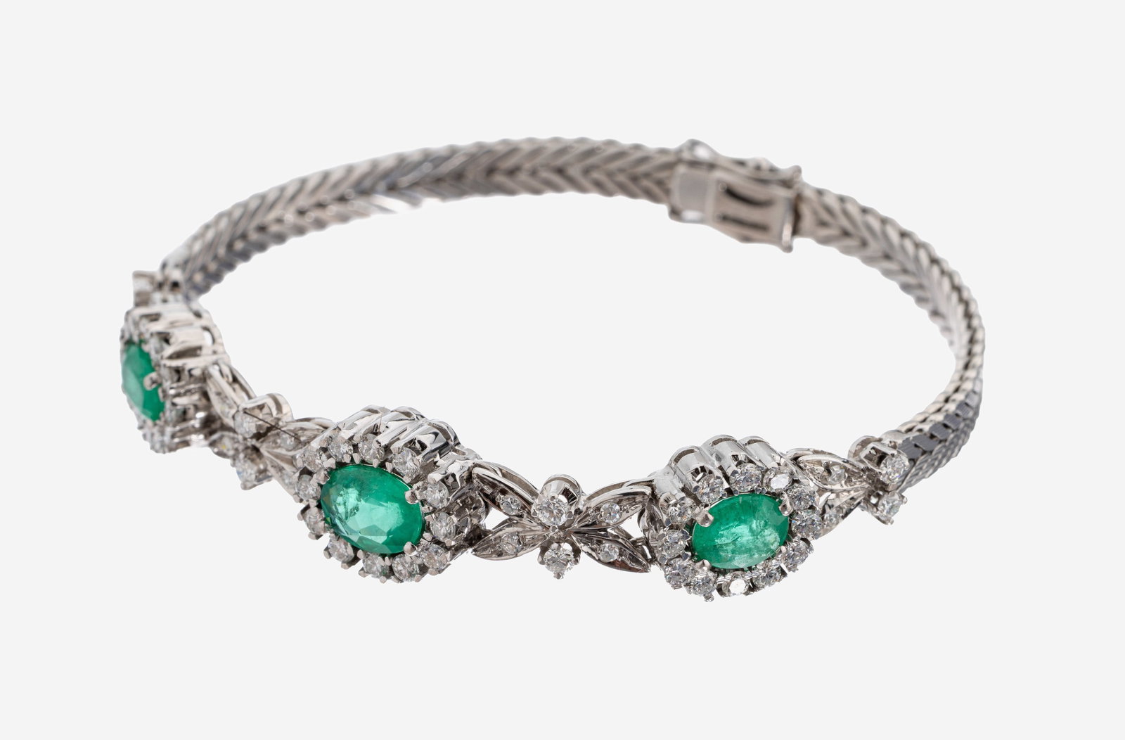 18 kt gold emerald-diamond-bracelet (1 of 1)