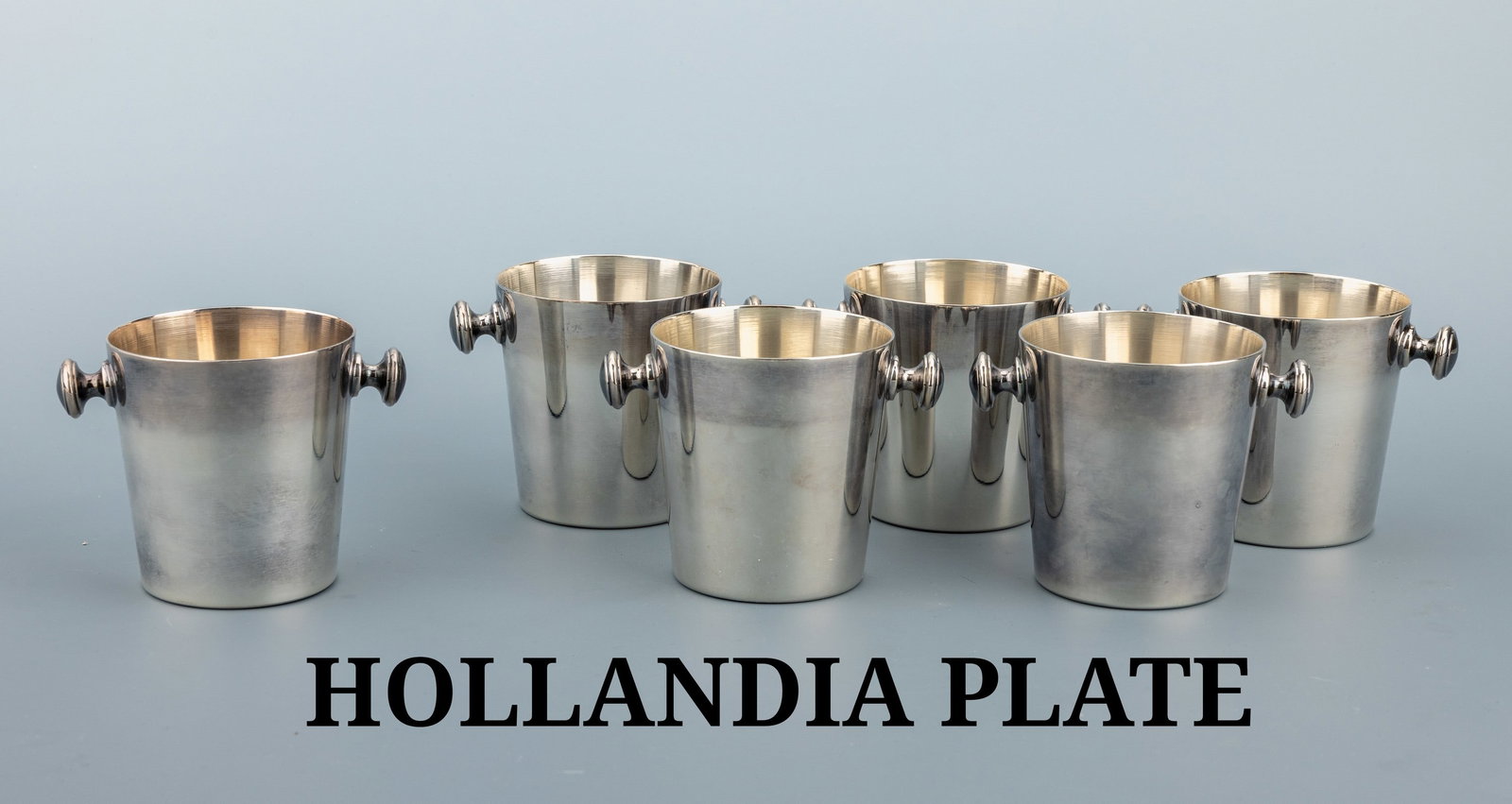 Set of 6 piccolo champagne coolers, Netherlands, 1930s-50s (1 of 1)