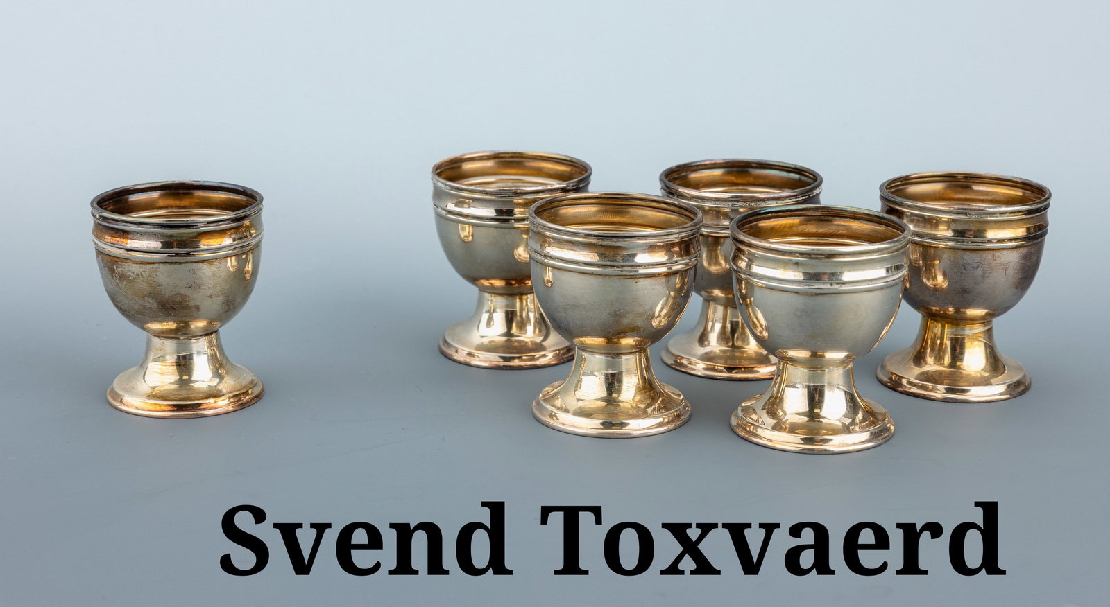 Set of 6 egg cups, Denmark, Kopenhagen, after 1954 (1 of 1)