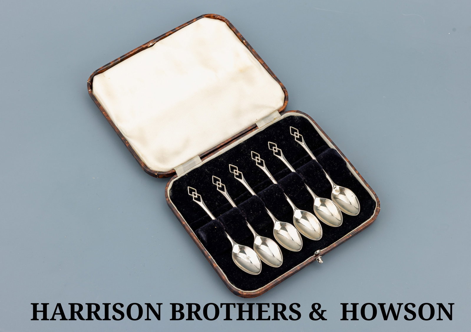 Set of 6 Art Deco mocha spoons, England, Sheffield, 1939 (1 of 1)