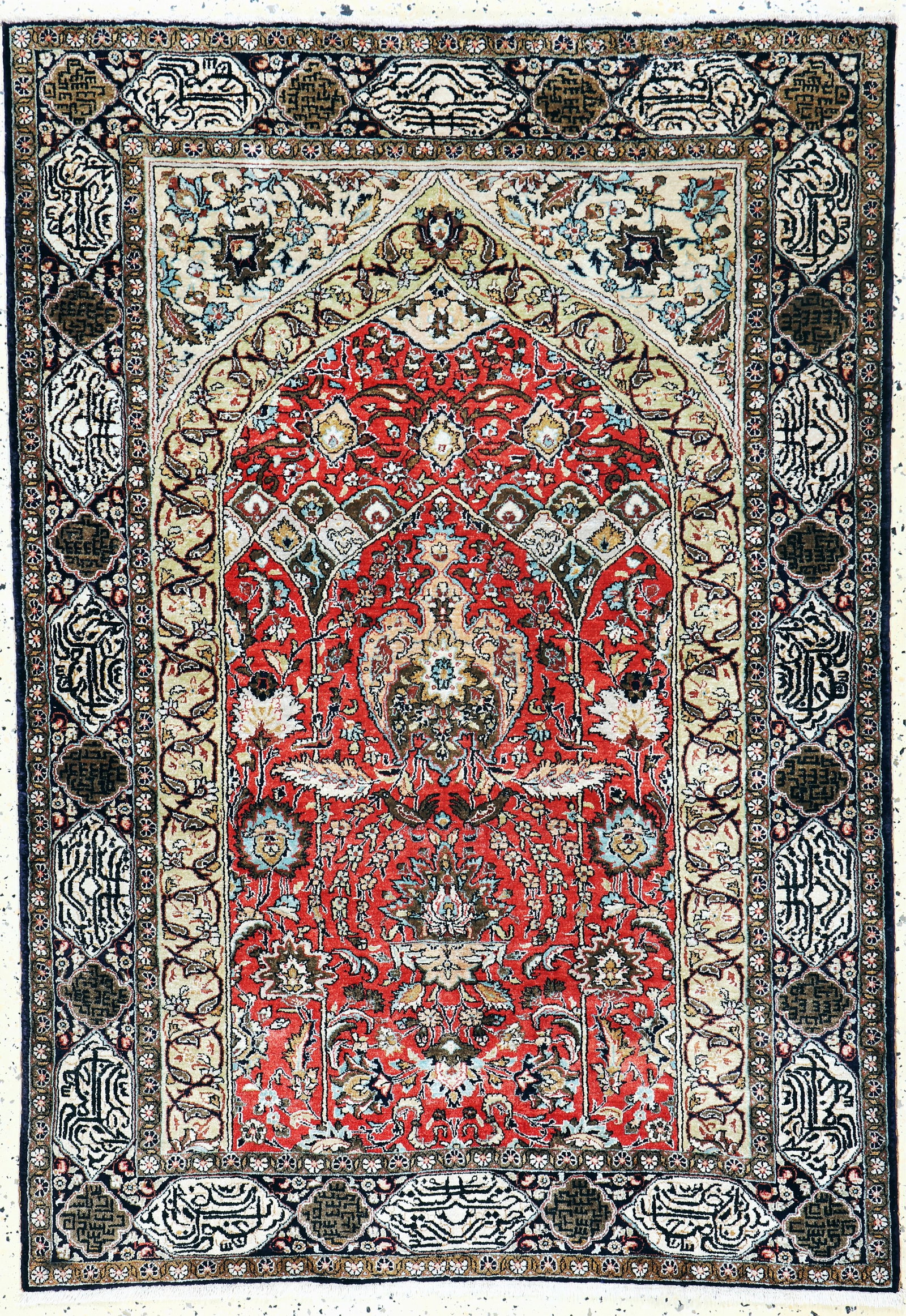 Qum silk, Persia, mid-20th century, pure natural (1 of 6)
