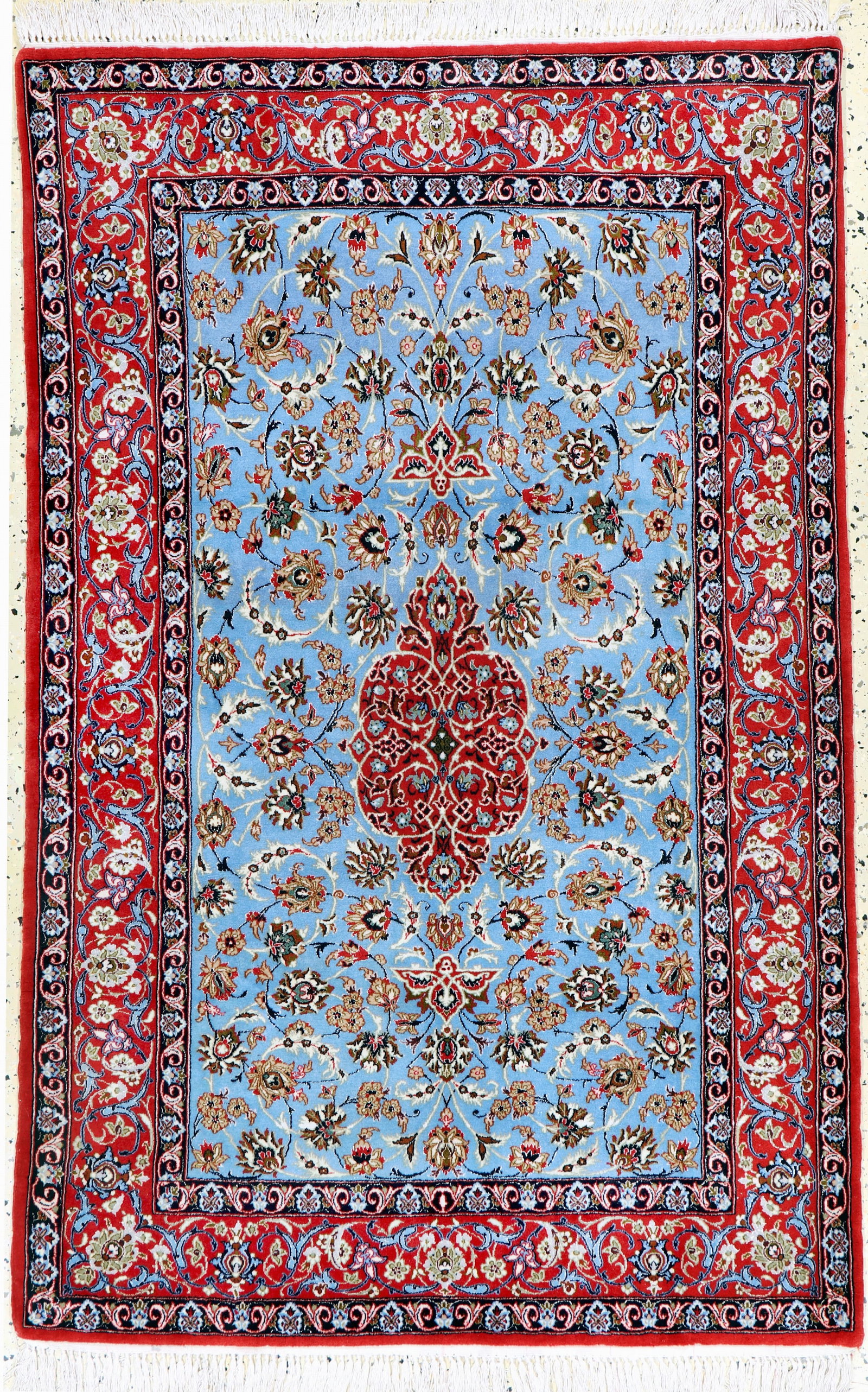 Isfahan fine, Persia, late 20th century, cork wool with (1 of 6)